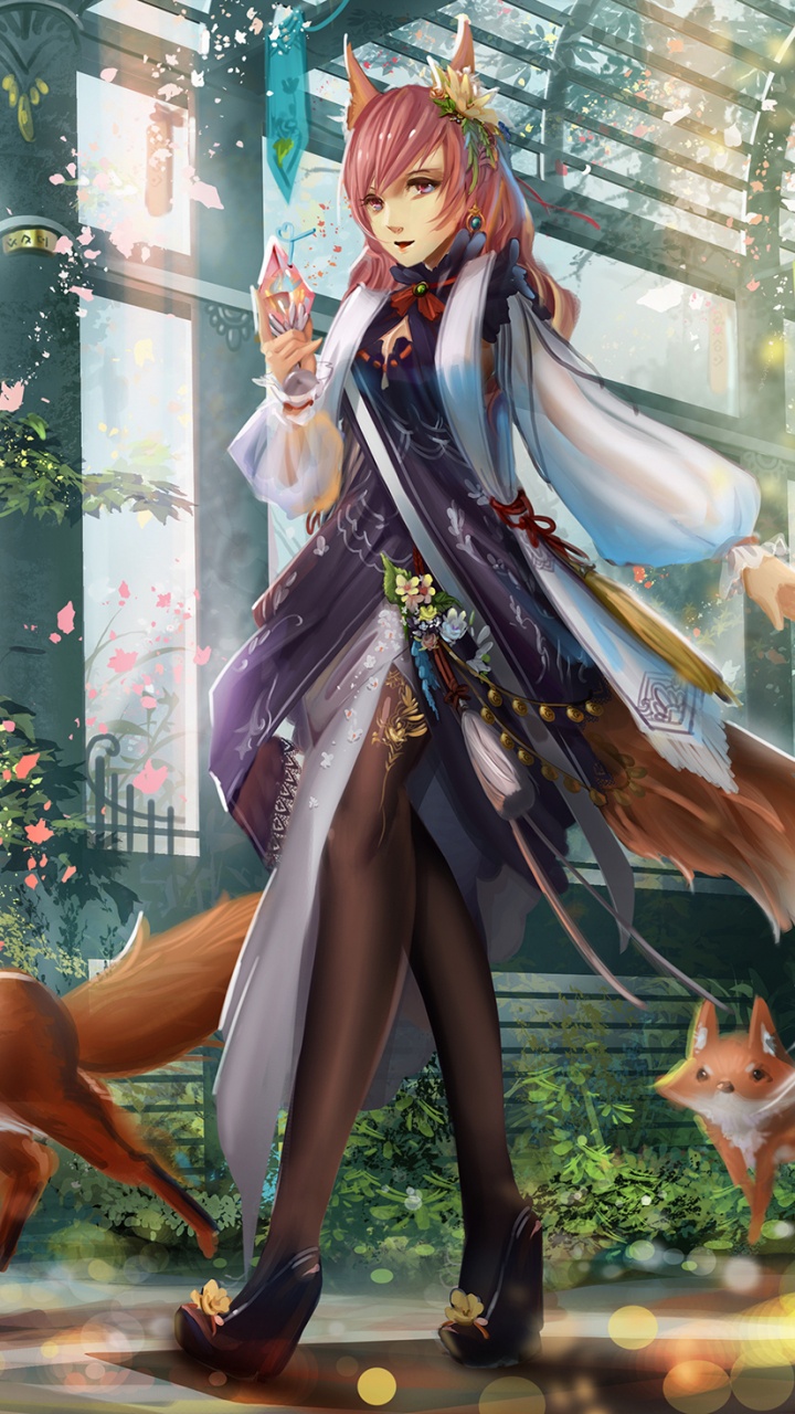 Femme en Robe Noire Personnage D'anime. Wallpaper in 720x1280 Resolution