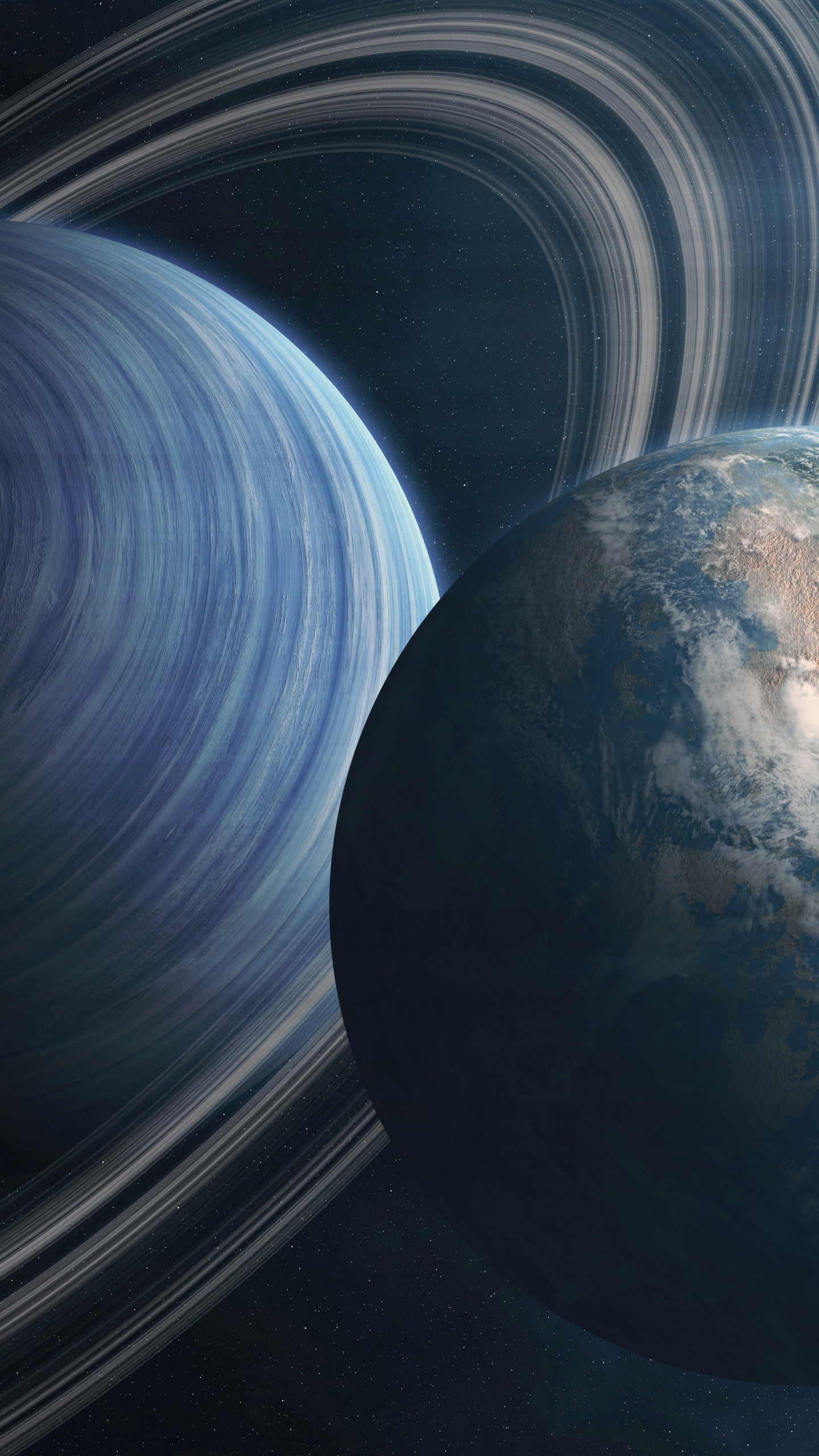 Download 1440x2560 Wallpaper Black and White Planet Illustration Black and White Planet Illustration. Wallpaper in 1440x2560 Resolution