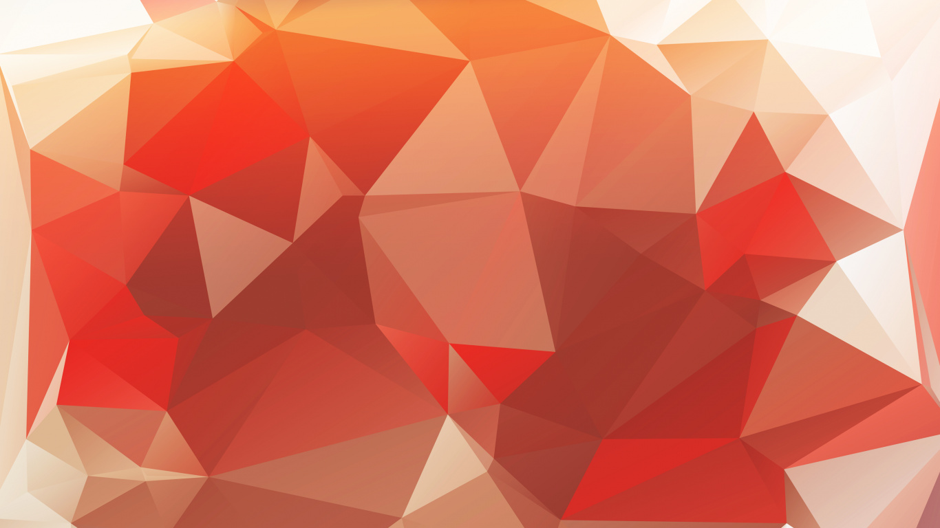 Polygon, Colorfulness, Orange, Red, Pattern. Wallpaper in 1366x768 Resolution