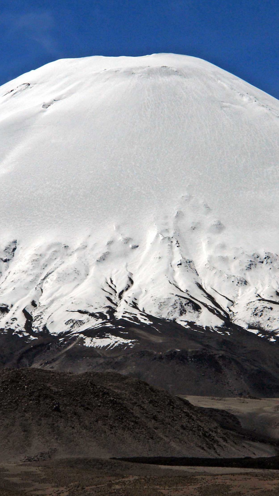 White and Black Mountain Under Blue Sky During Daytime. Wallpaper in 1080x1920 Resolution