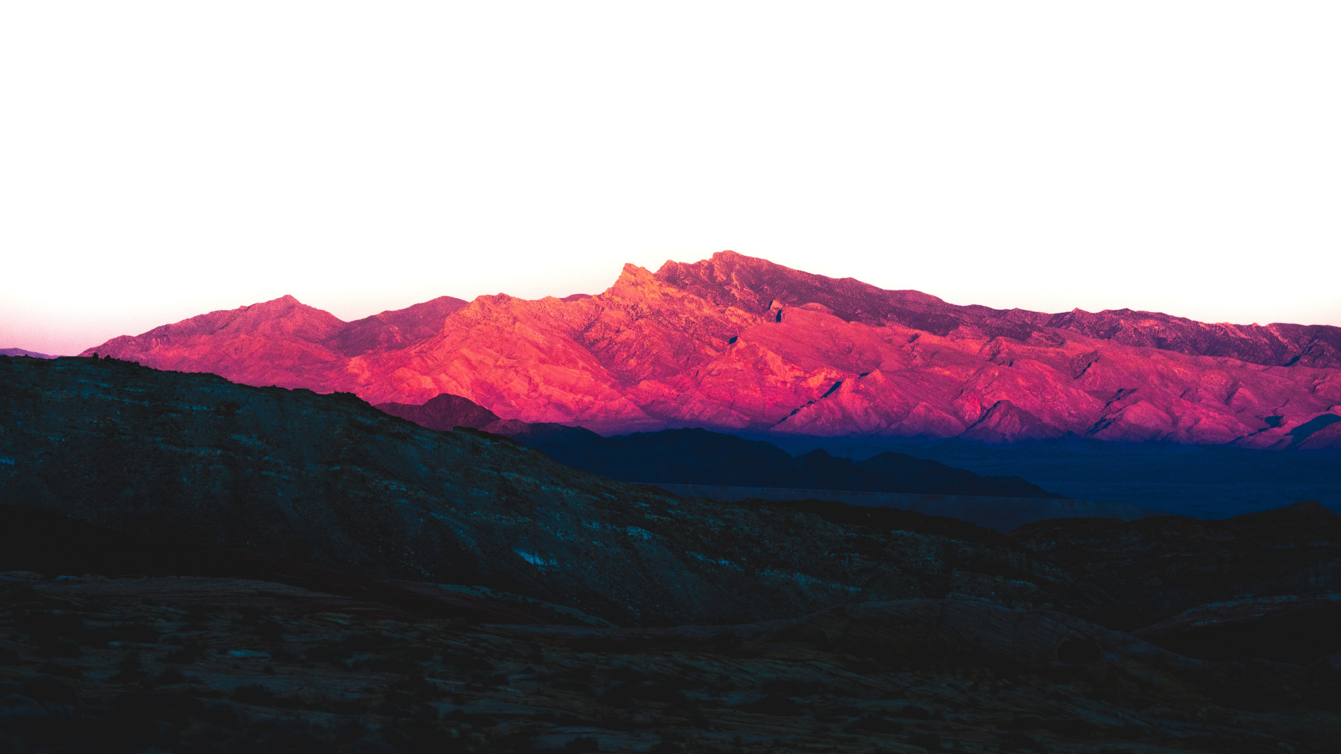 Bergigen Landschaftsformen, Bergkette, Hill, Pink, Grat. Wallpaper in 1920x1080 Resolution