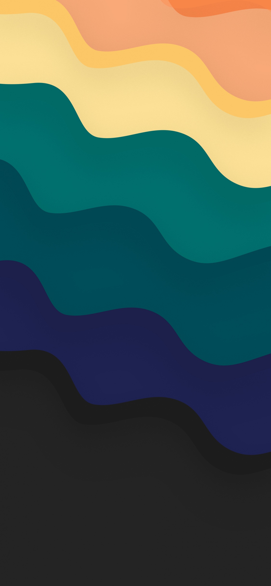 Orange, Aqua, m, Azure, Textil. Wallpaper in 1125x2436 Resolution