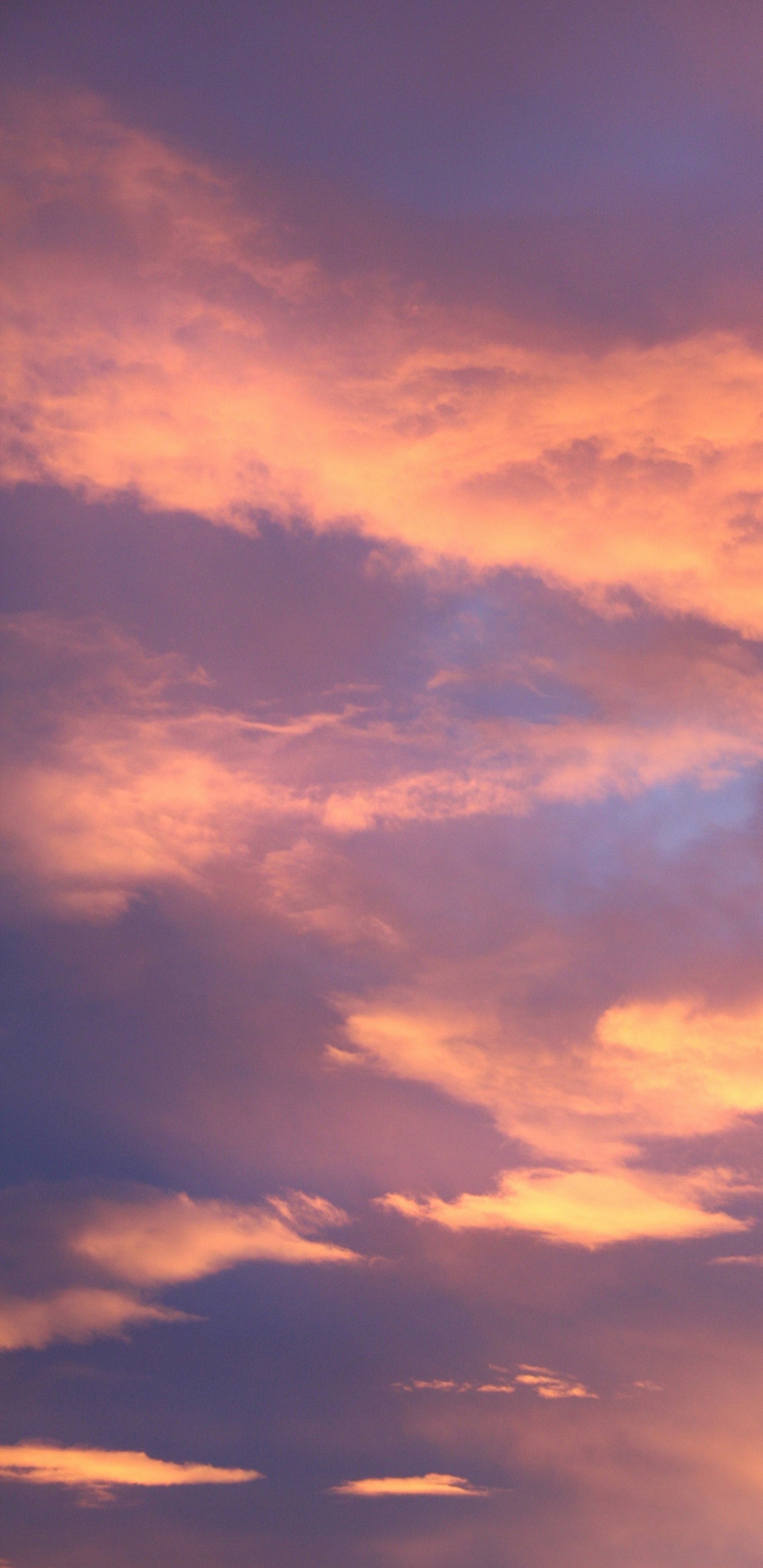 Orange and Grey Clouds During Sunset. Wallpaper in 1440x2960 Resolution
