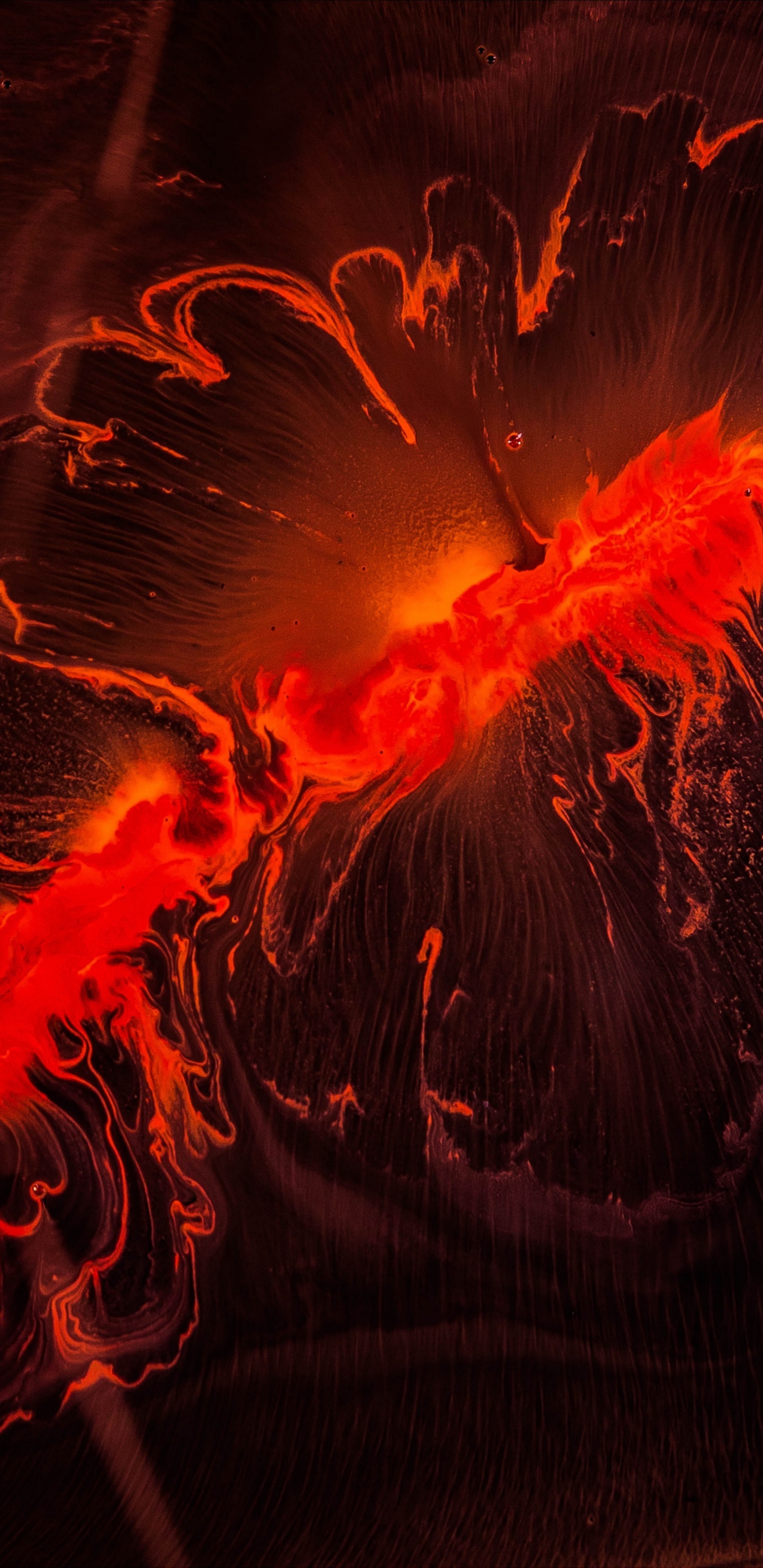 Rote Und Schwarze Abstrakte Malerei. Wallpaper in 1440x2960 Resolution