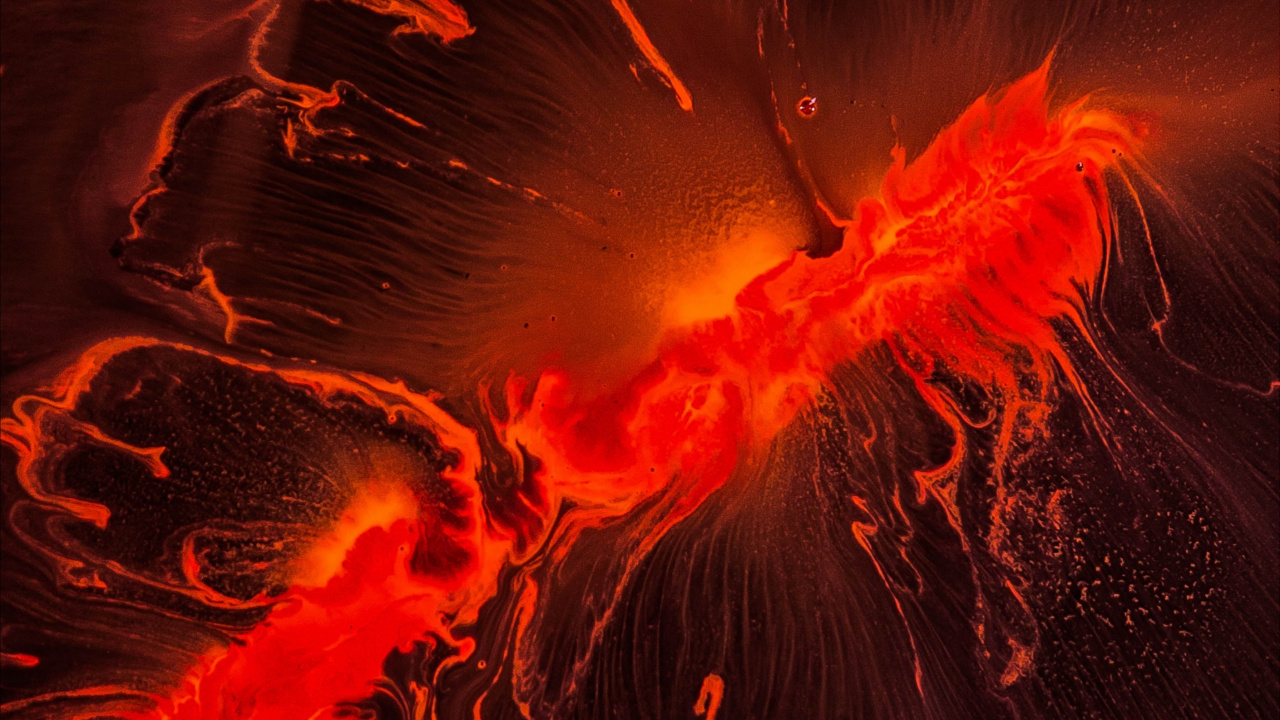 Pintura Abstracta Roja y Negra. Wallpaper in 1280x720 Resolution