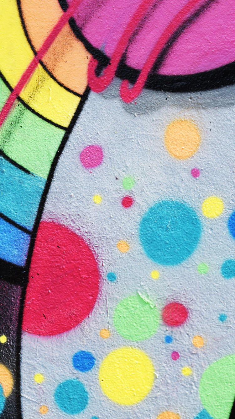 Pinkes Blaues Und Grünes Textil. Wallpaper in 750x1334 Resolution