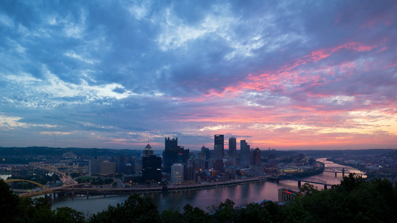 City Skyline Under Cloudy Sky During Daytime. Wallpaper in 1280x720 Resolution