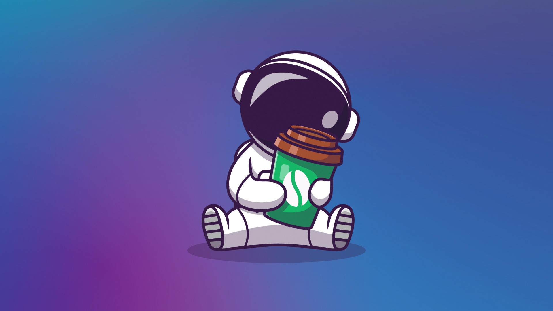 Astronaut, Wasser, Animation, Farbigkeit, Zeichentrickfilm. Wallpaper in 1920x1080 Resolution