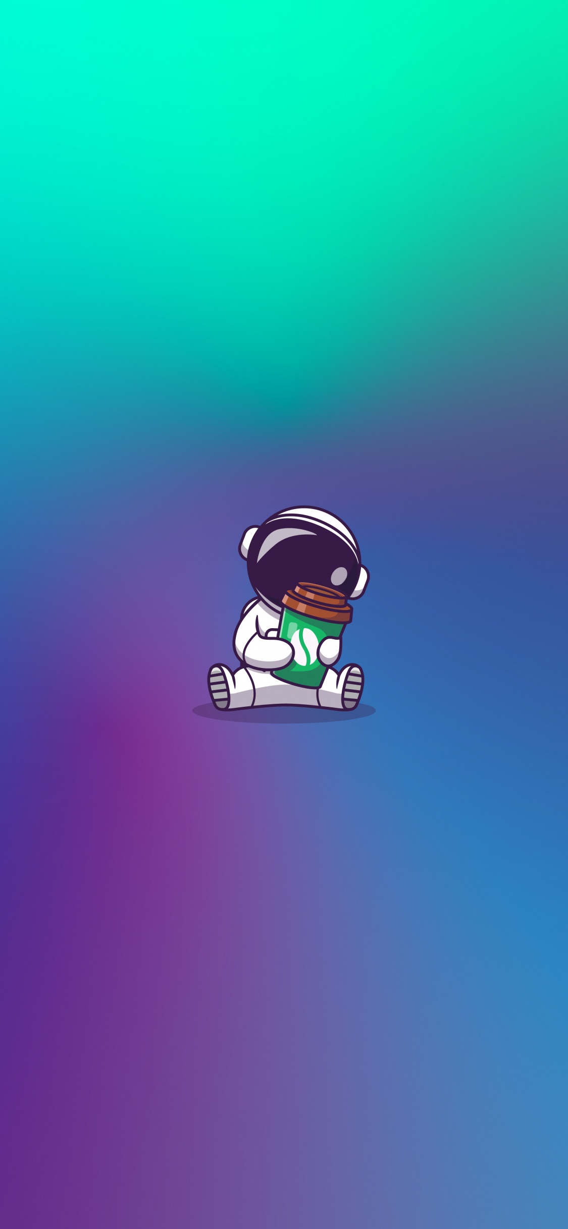 Astronaute, Eau, Animation, la Pureté de la Couleur, Dessin Animé. Wallpaper in 1125x2436 Resolution
