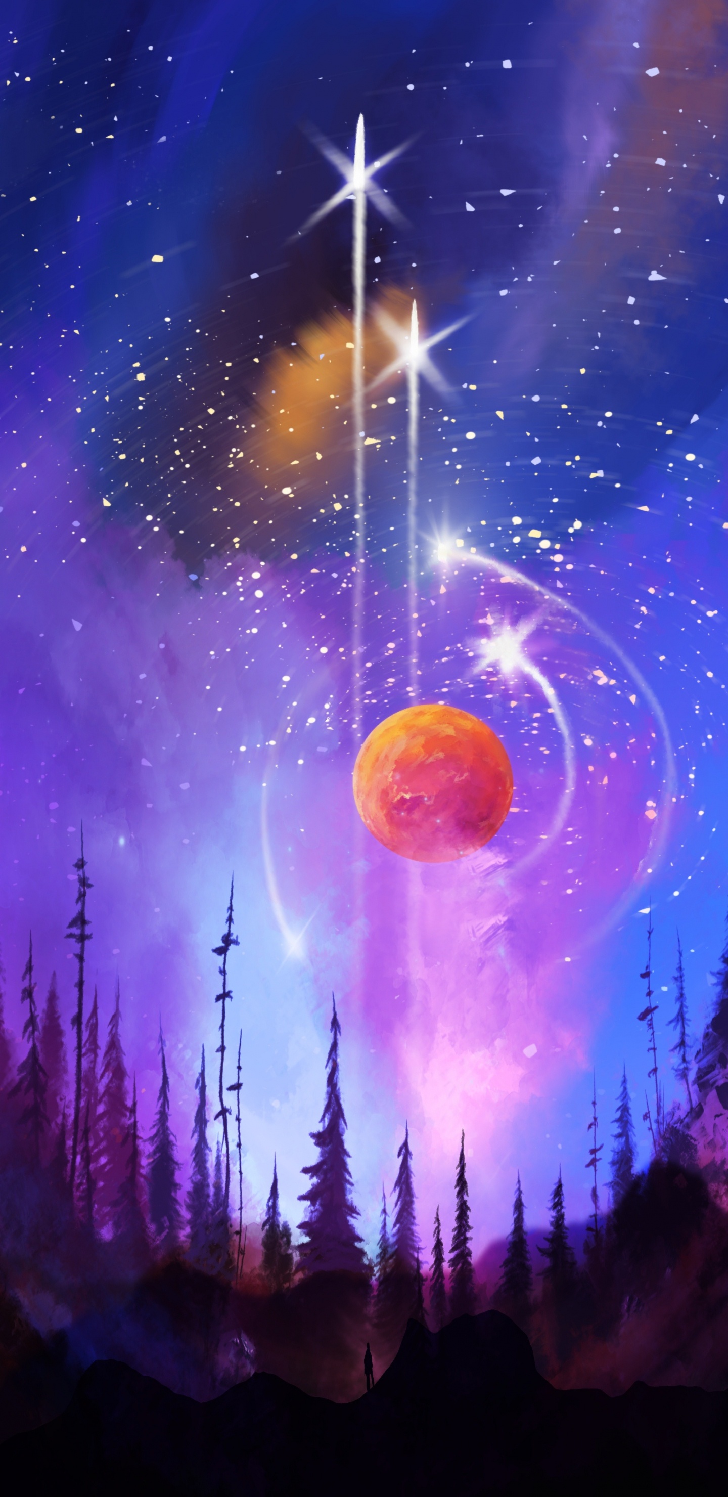 Terre, Espace, Espace Extérieur, Atmosphère, Lumière. Wallpaper in 1440x2960 Resolution