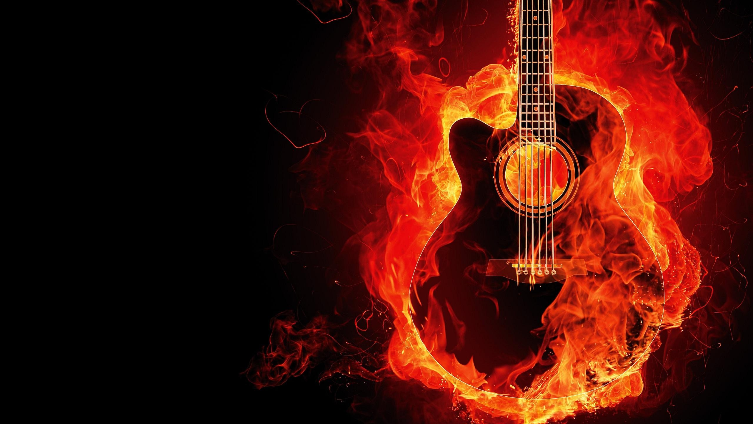 Gitarre, Akustikgitarre, Gitarrist, Gitarren-Zubehör, Orange. Wallpaper in 2560x1440 Resolution