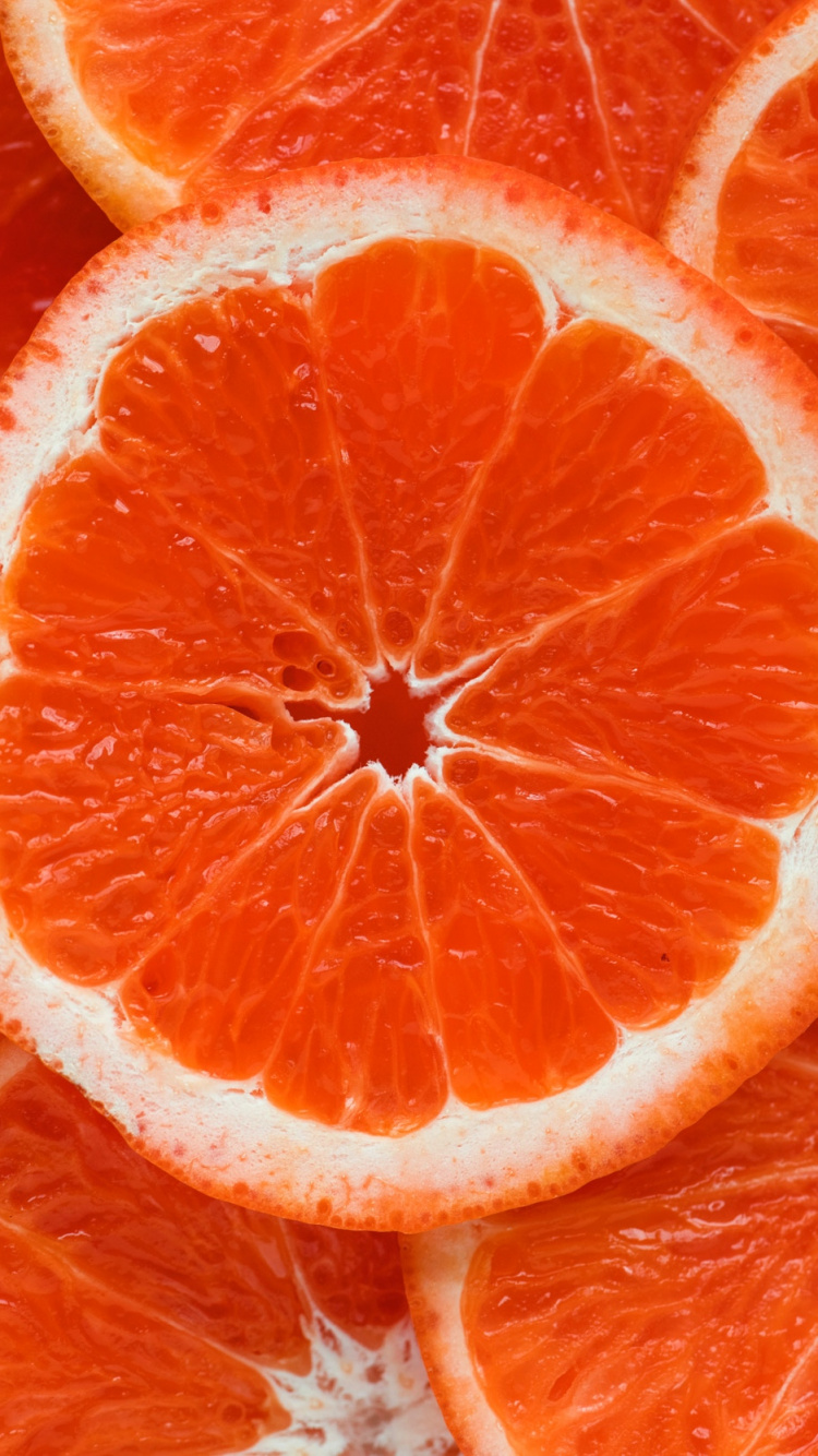 Orange-weiße Blätter Auf Braunem Ast. Wallpaper in 750x1334 Resolution