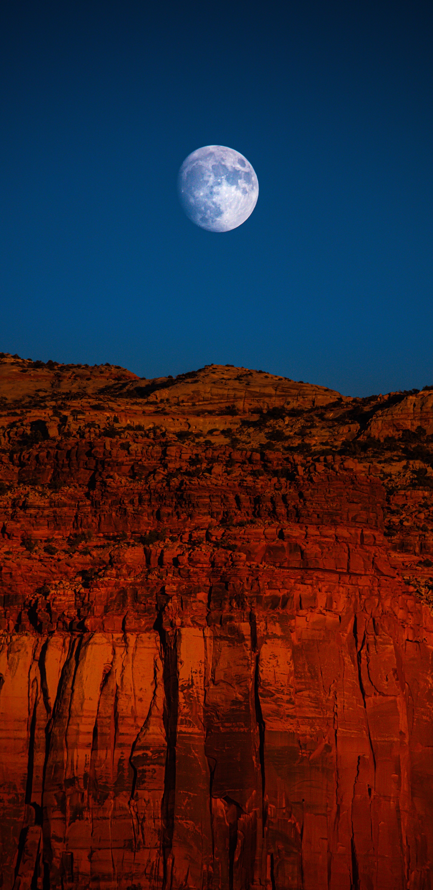 Mond, Vollmond, Natur, Himmlisches Ereignis, Licht. Wallpaper in 1440x2960 Resolution