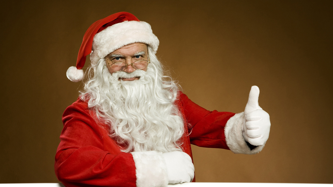 Santa Claus, El Día De Navidad, El Santa Claus, el Vello Facial, Navidad. Wallpaper in 1280x720 Resolution