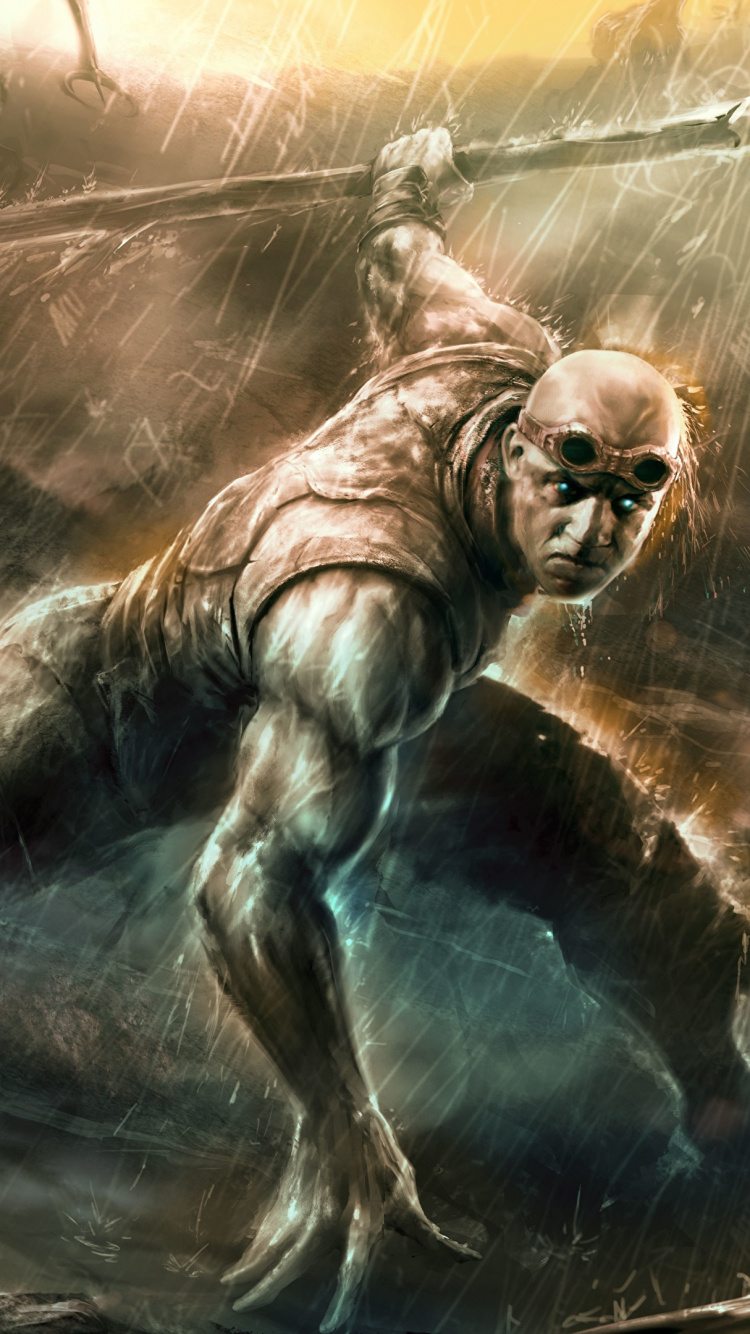 Löwe Auf Felsen Mit Flügelillustration. Wallpaper in 750x1334 Resolution