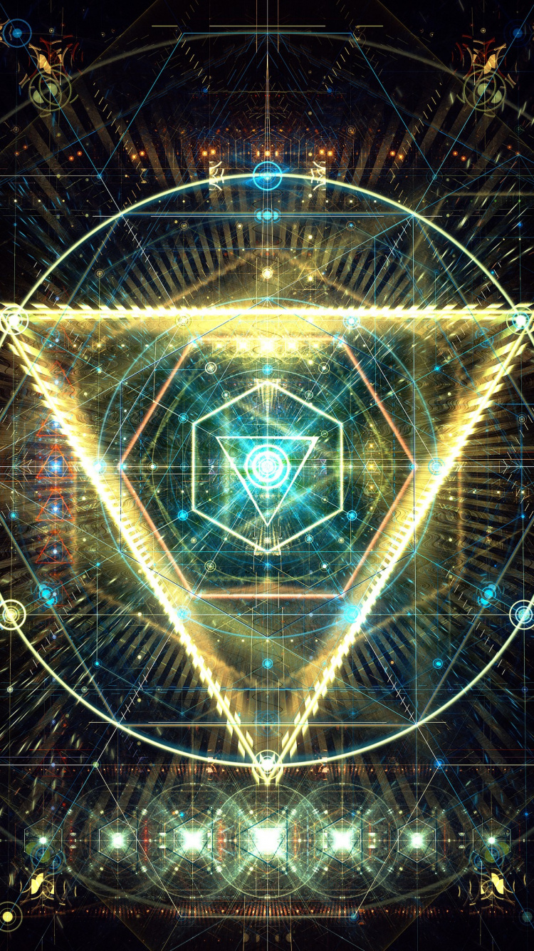 Luces Azules y Amarillas Durante la Noche. Wallpaper in 750x1334 Resolution