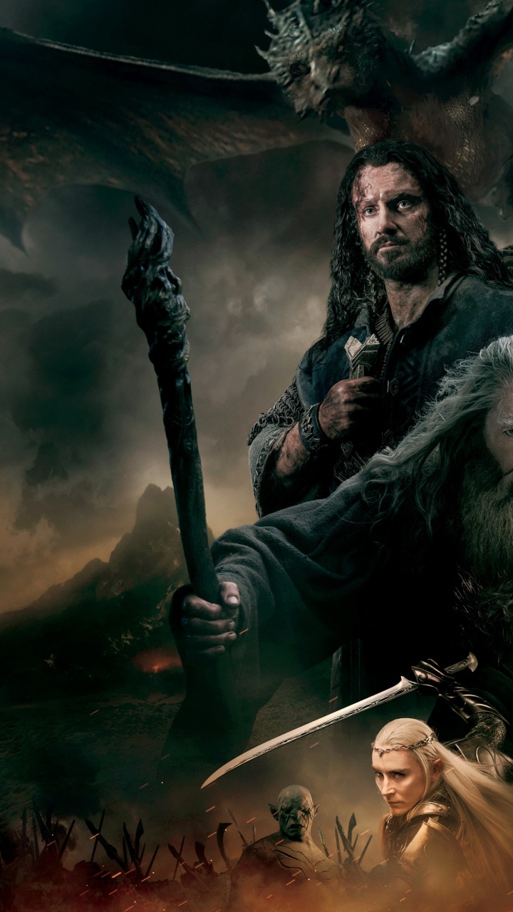 The Hobbit, The Lord of The Rings, Gandalf, Darkness, Art. Wallpaper in 720x1280 Resolution