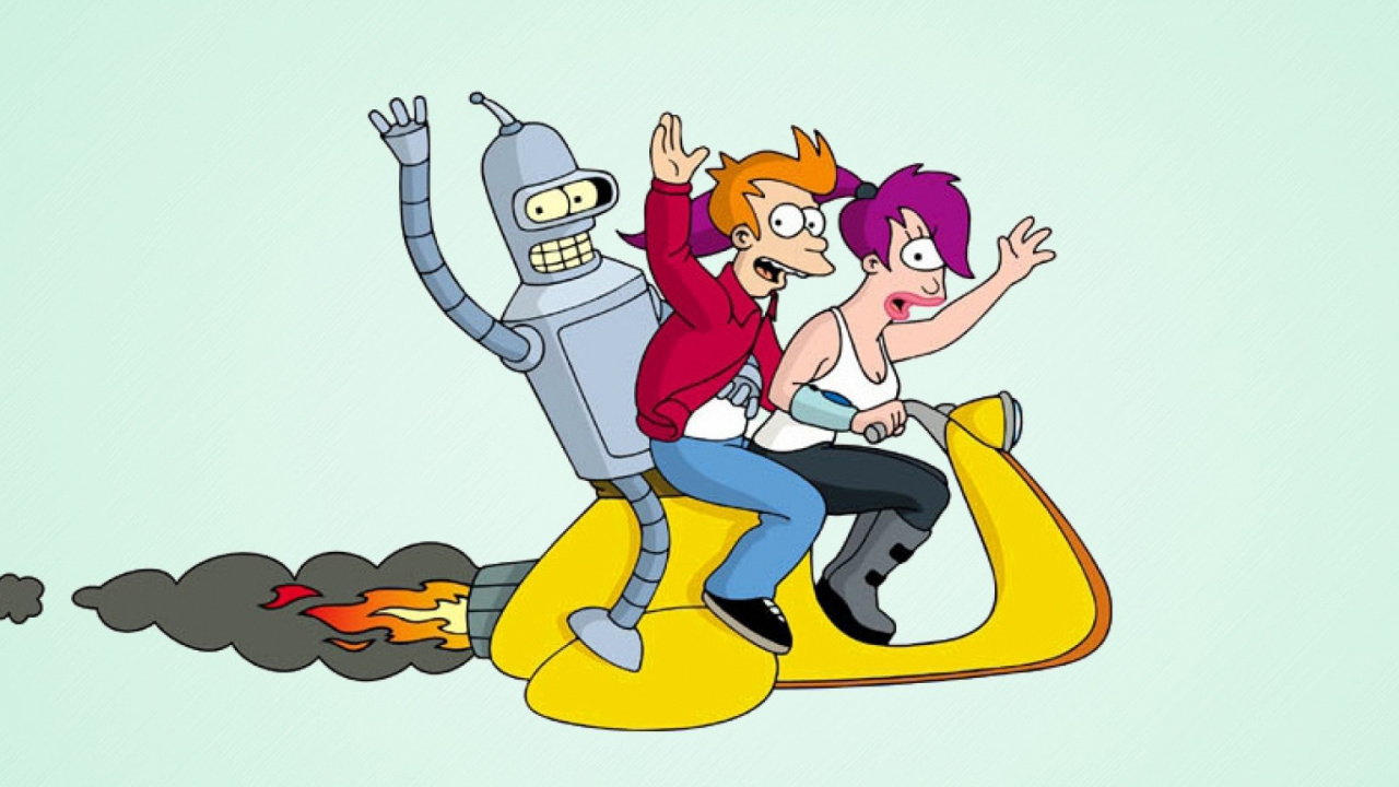 未来世界, Bender, 菲利普J炒, 里拉, 法恩斯沃斯教授 壁纸 1280x720 允许