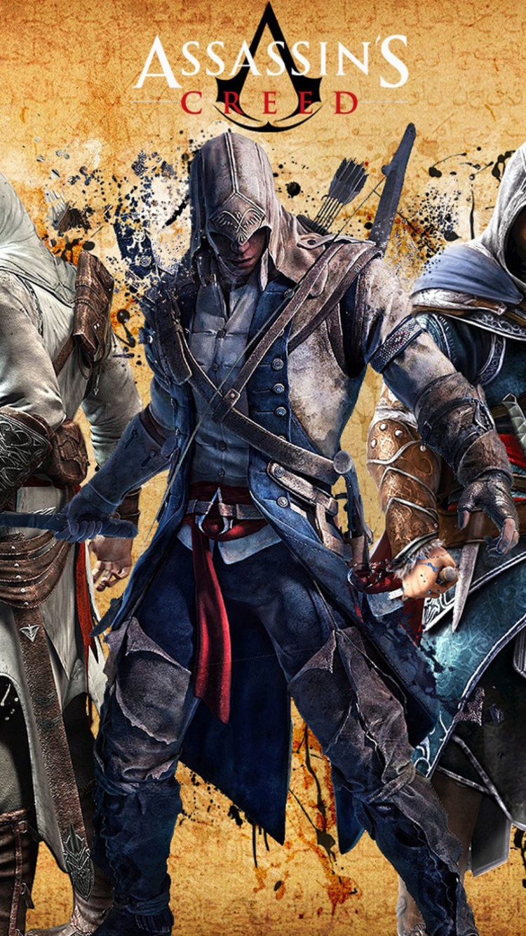 Assassins Creed, Ilustración, Caballero, Arte, Diseño Gráfico. Wallpaper in 750x1334 Resolution