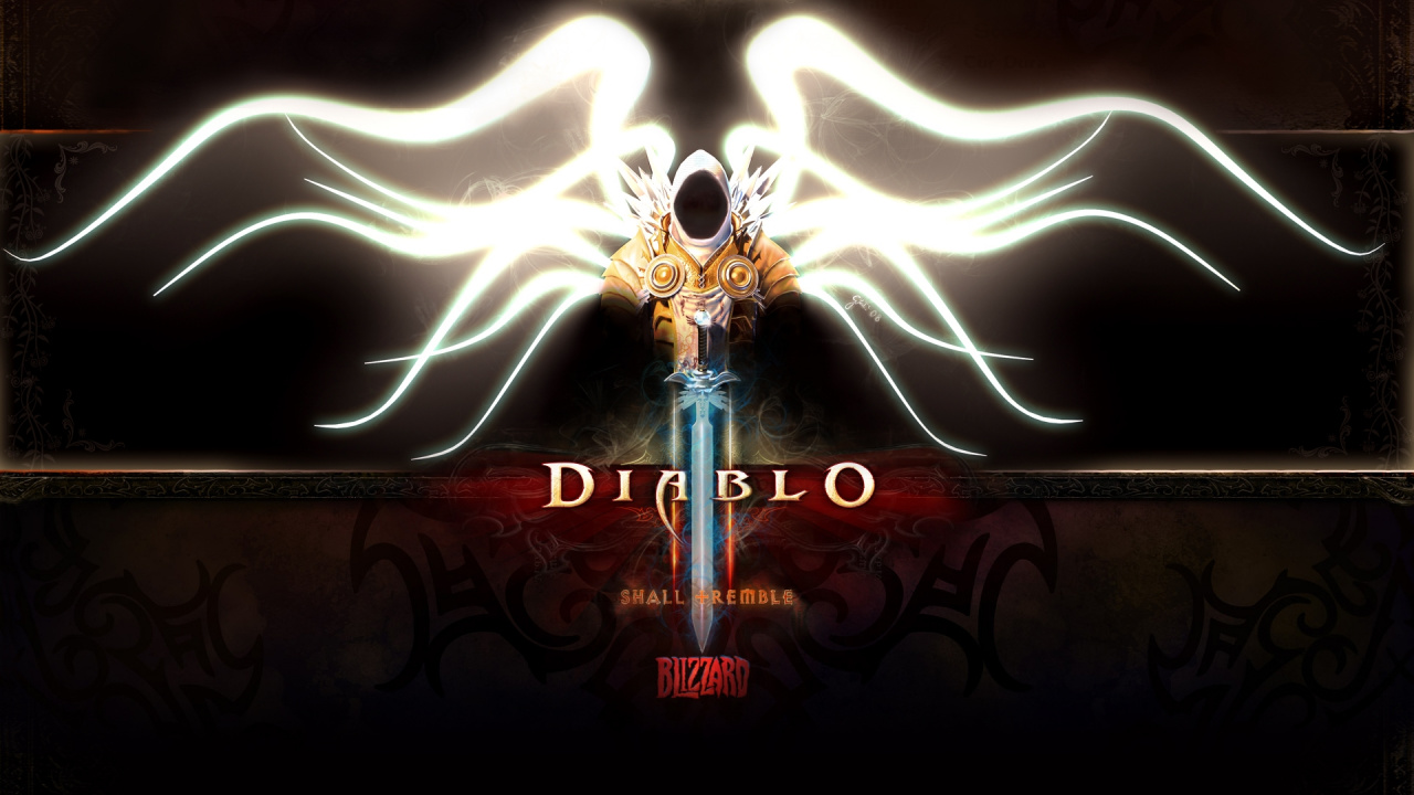 Tyrael, Blizzard Entertainment, Light, Graphic Design, Midnight. Wallpaper in 1280x720 Resolution