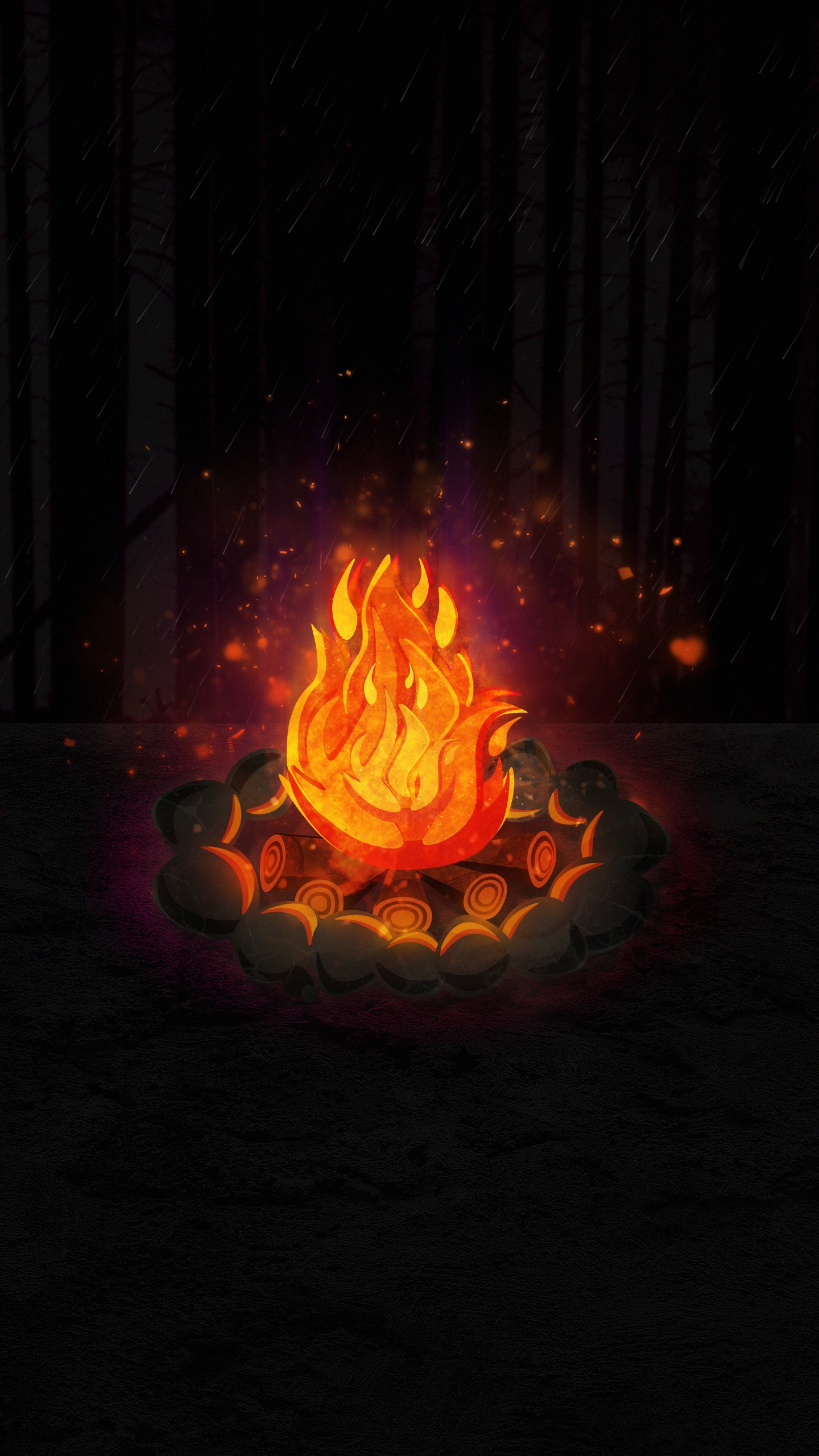 Flame, Fire, Amber, Heat, Gas. Wallpaper in 1440x2560 Resolution