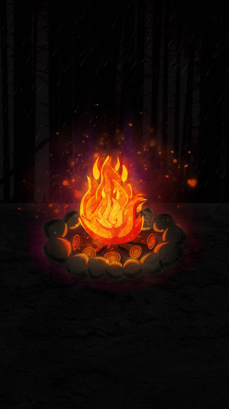 Flame, Fire, Amber, Heat, Gas. Wallpaper in 750x1334 Resolution