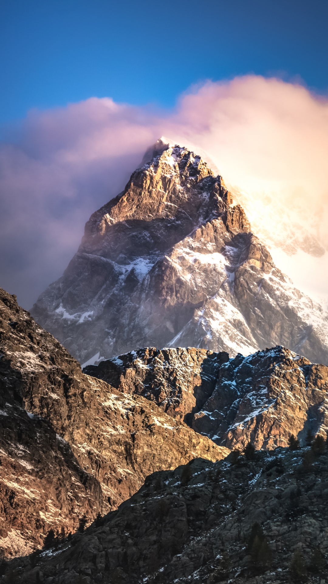 Alpen, Gelände, Mount Scenery, Cloud, Naturlandschaft. Wallpaper in 1080x1920 Resolution