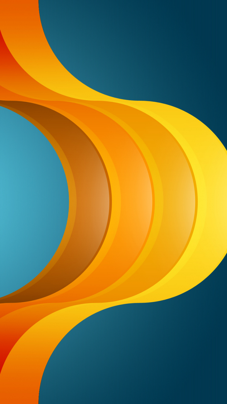 Blue and Orange Abstract Painting. Wallpaper in 750x1334 Resolution