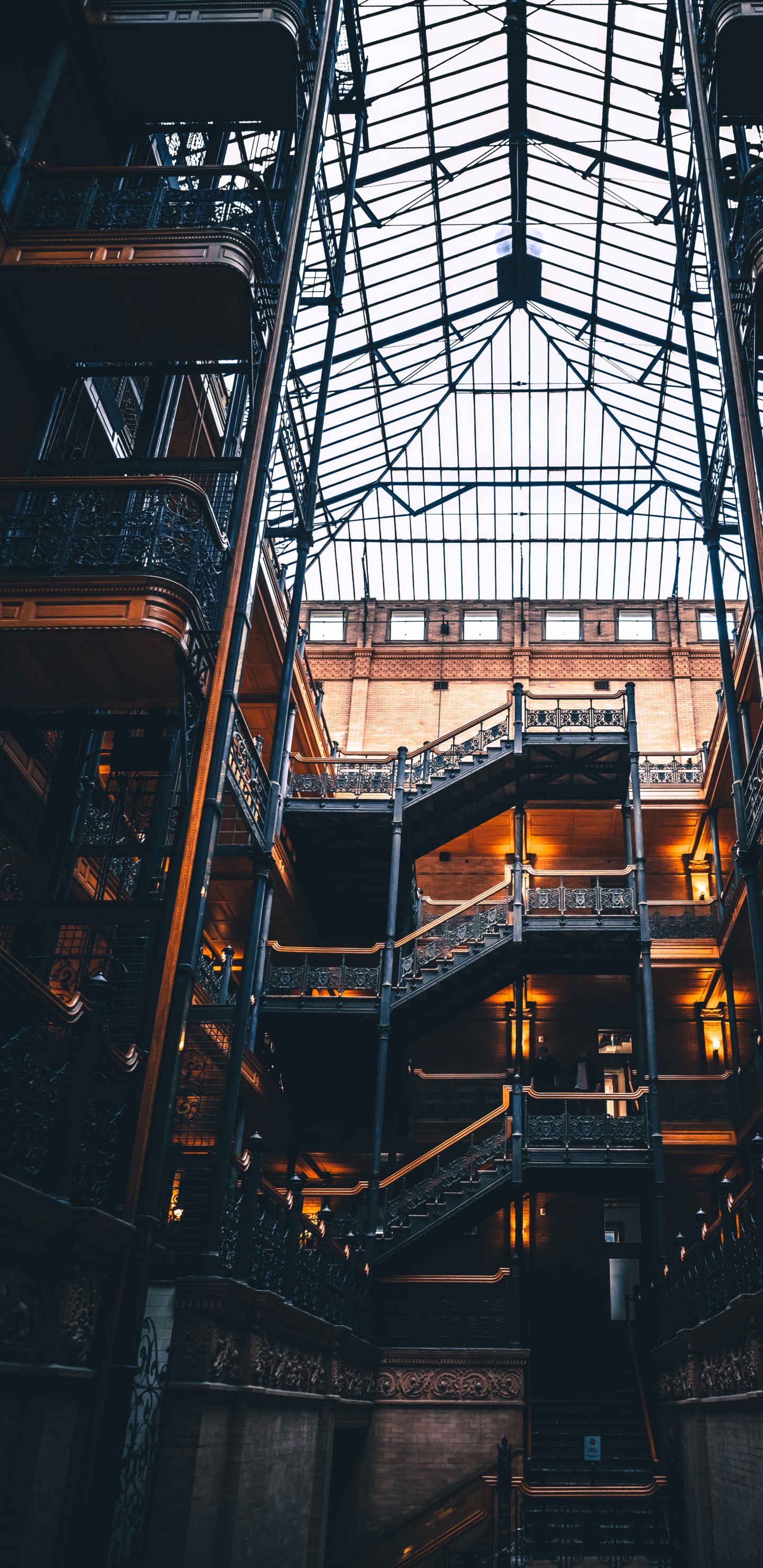 Edificio Bradbury, Diseño, Arquitectura, Edificio, Electricidad. Wallpaper in 1440x2960 Resolution