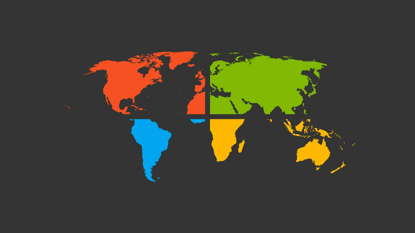 世界地图, 地球, 地图, 矢量图形, 色彩 壁纸 1366x768 允许