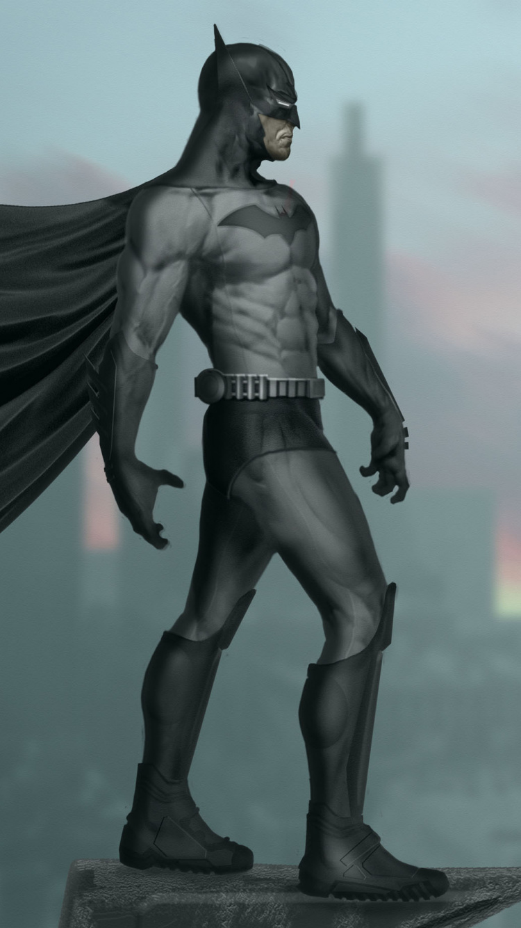 Schwarze Statue Einer Frau. Wallpaper in 750x1334 Resolution