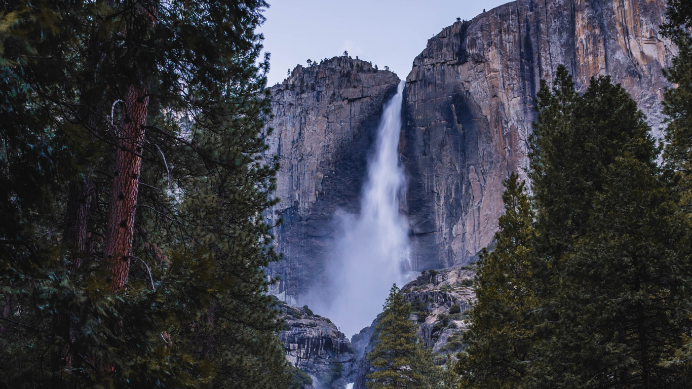 Waterfall, Nature, Natural Landscape, Water, Water Resources. Wallpaper in 1366x768 Resolution