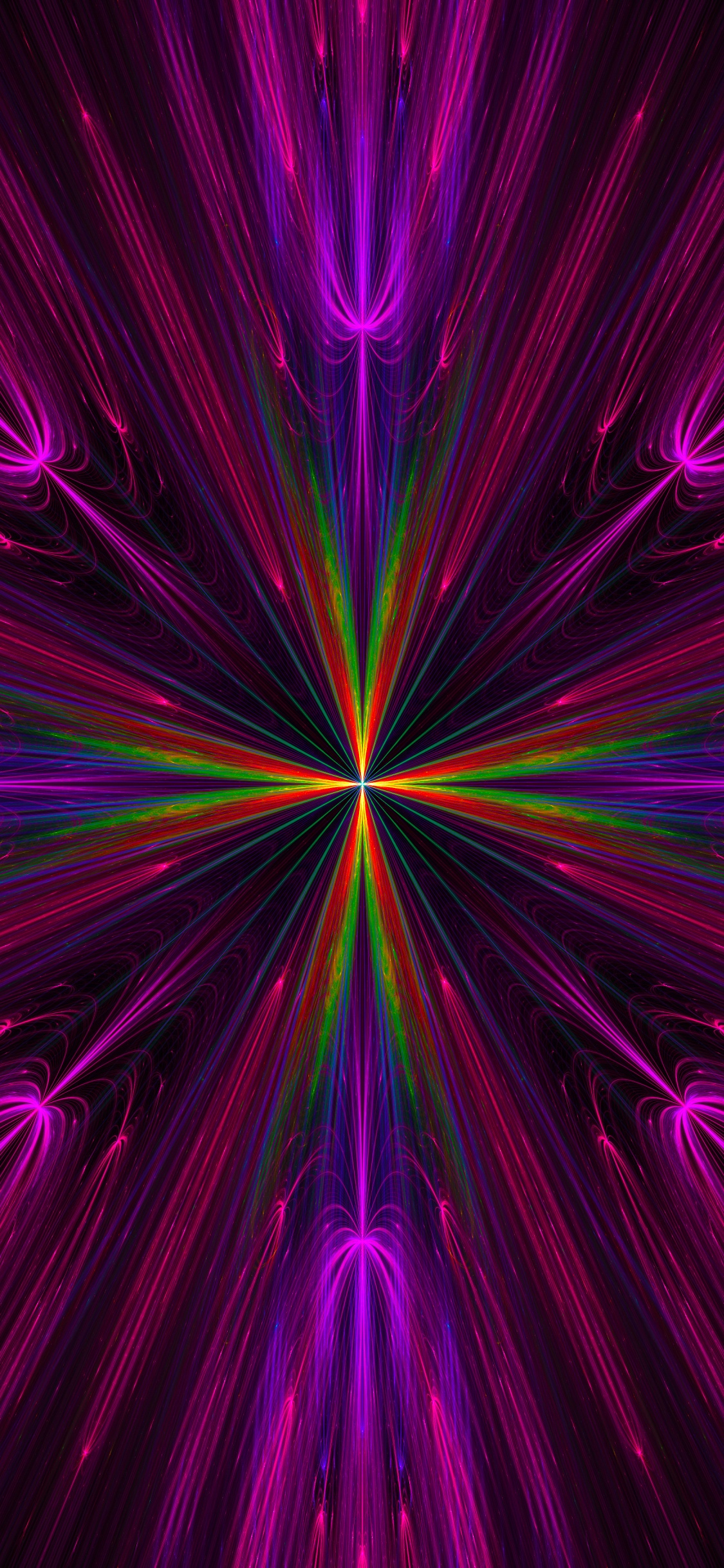 Ilustración de Luz Morada y Negra. Wallpaper in 1125x2436 Resolution