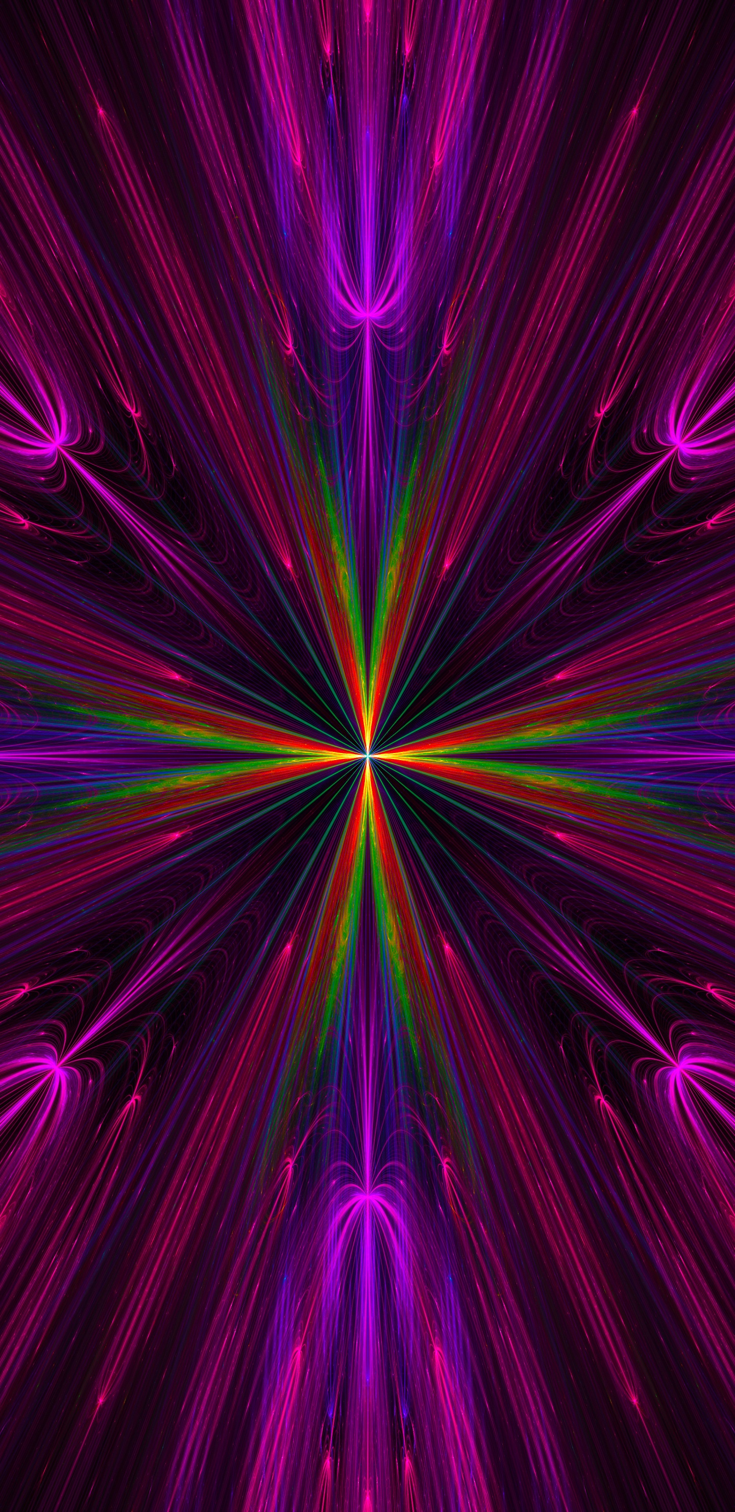 Ilustración de Luz Morada y Negra. Wallpaper in 1440x2960 Resolution