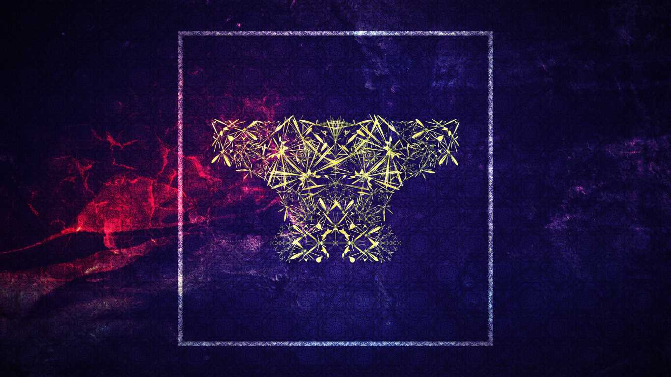 Blaue Und Rote Abstrakte Malerei. Wallpaper in 1366x768 Resolution