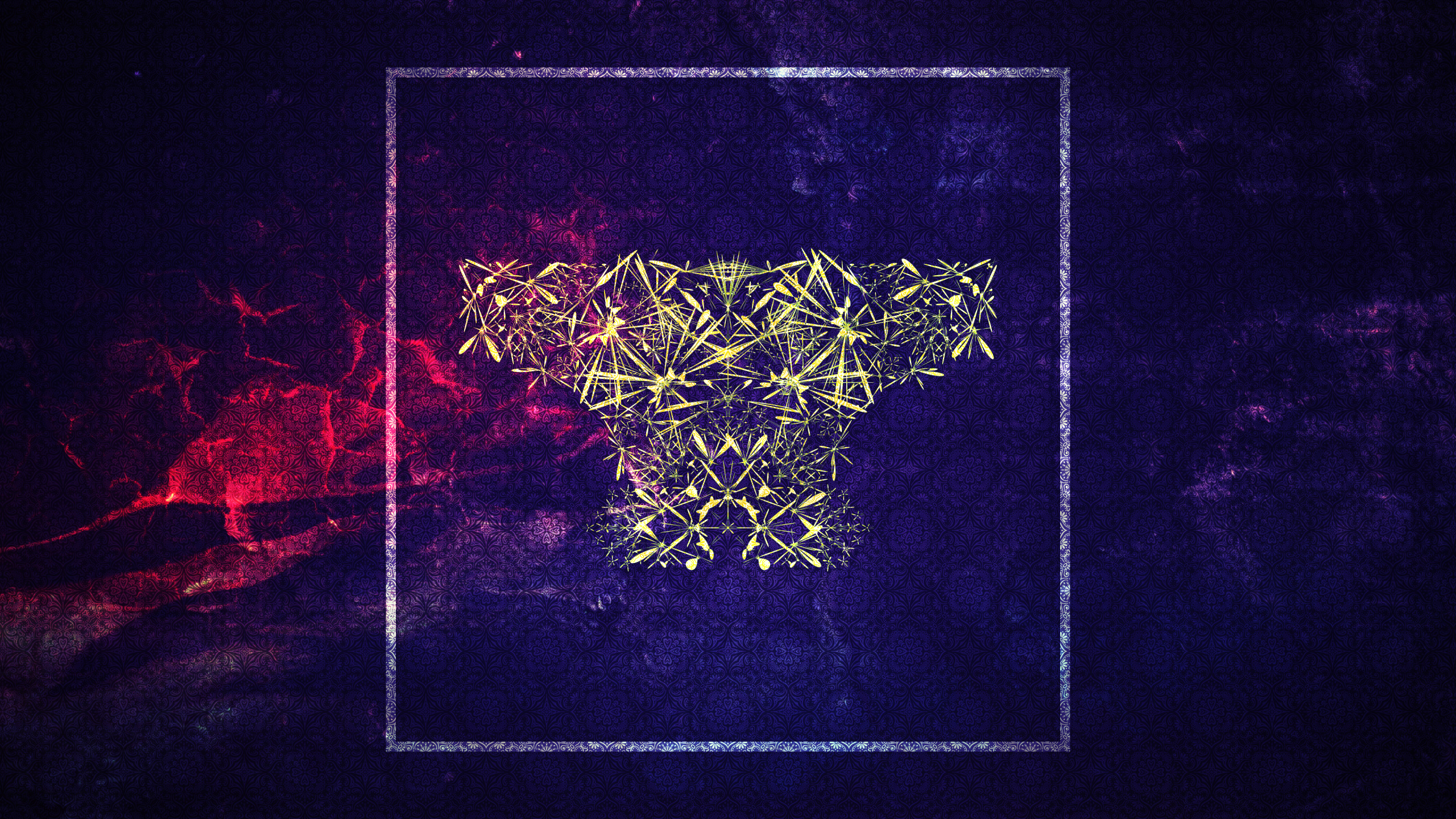 Peinture Abstraite Bleue et Rouge. Wallpaper in 2560x1440 Resolution