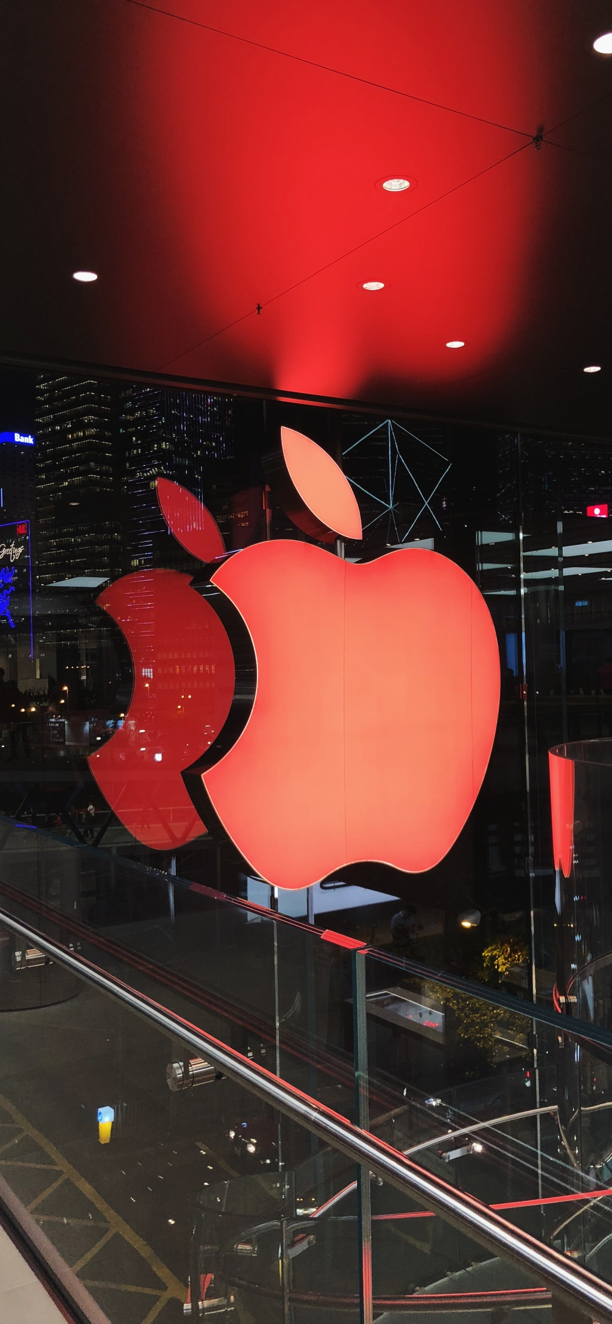 Apple, Lighting, Carmine, Apples, Fruit. Wallpaper in 1242x2688 Resolution