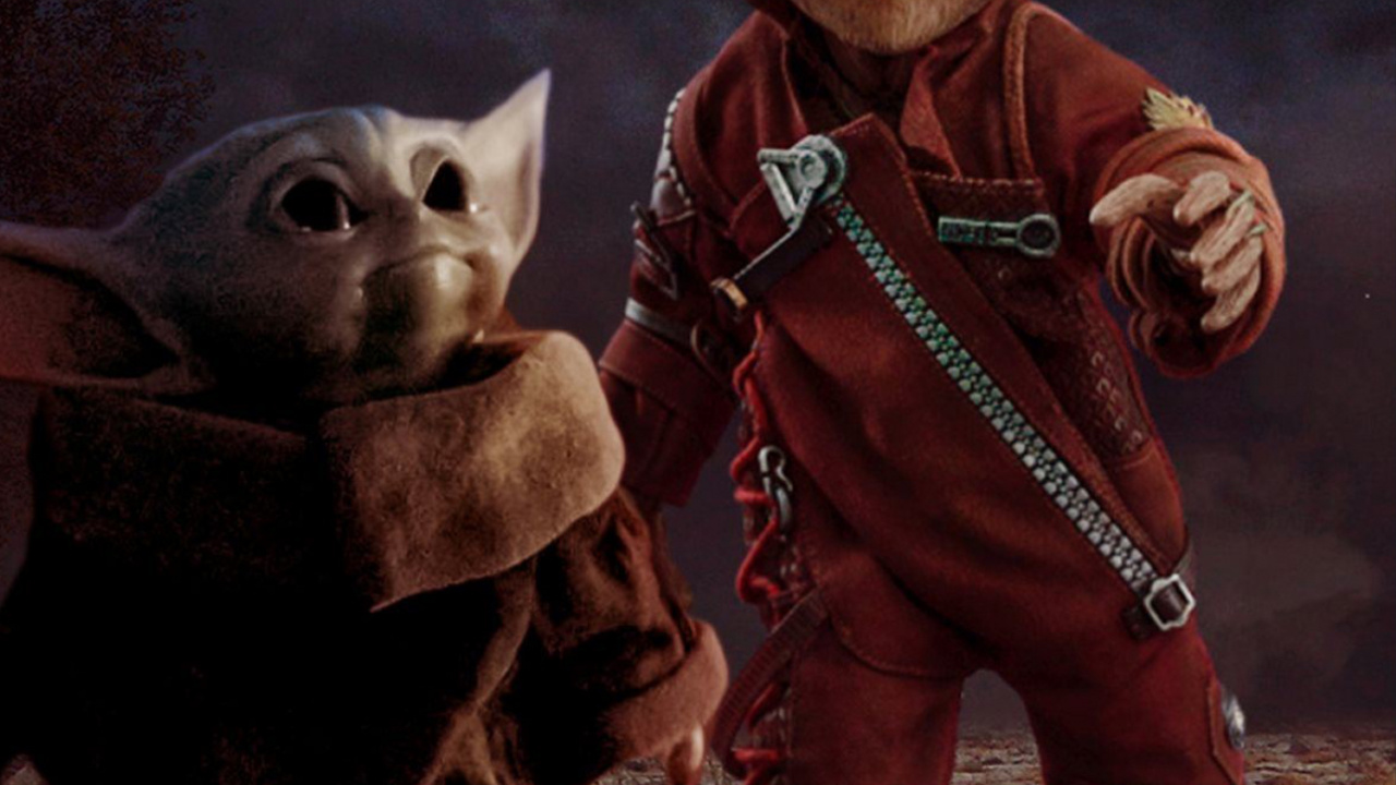 Groot, Grogu, 猫科, 艺术, 小鹿 壁纸 1280x720 允许