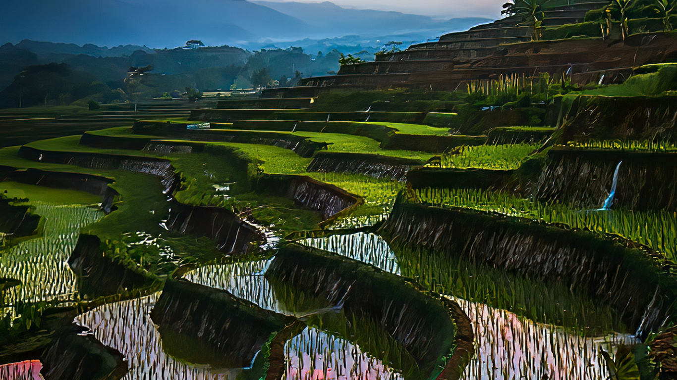 Bali, Zentral-Java, Cloud, Naturlandschaft, Menschen in Der Natur. Wallpaper in 1366x768 Resolution