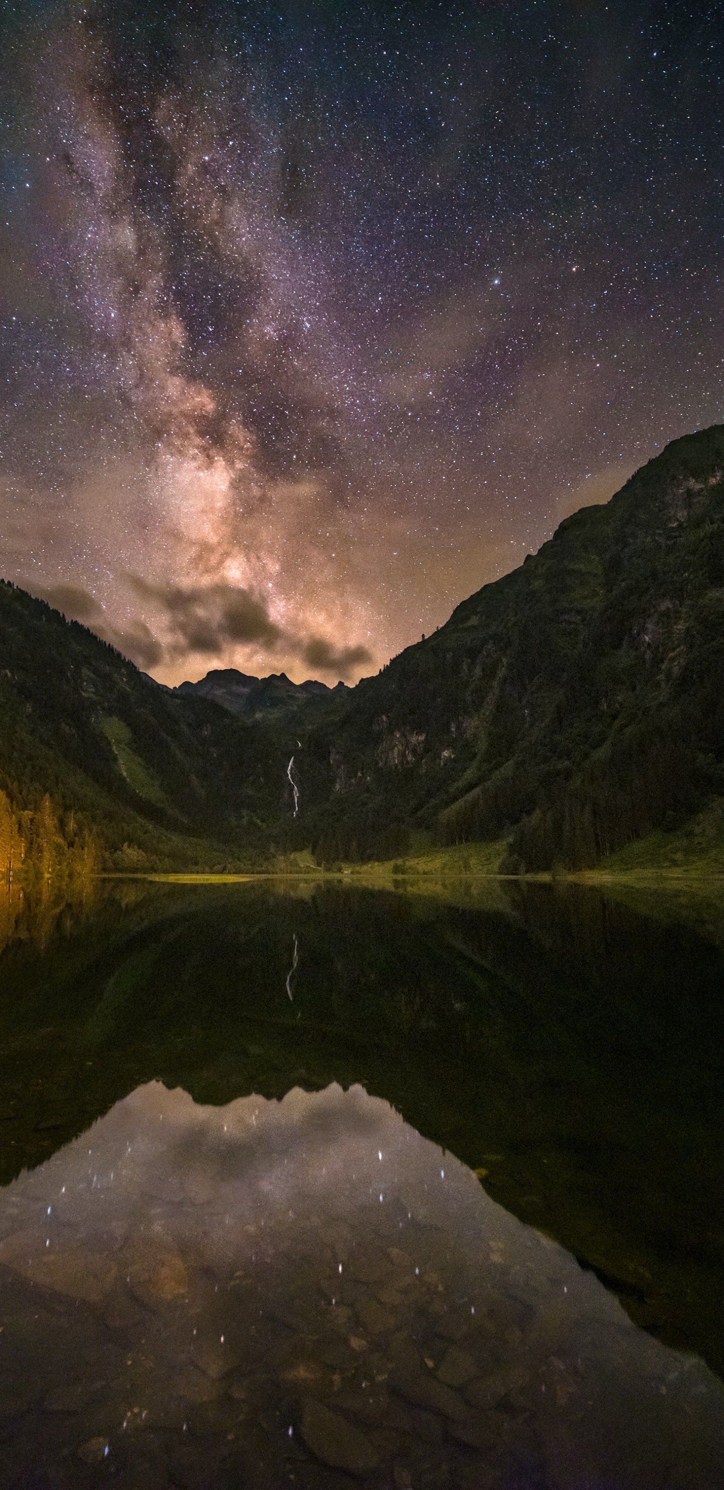 Galaxy, Milky Way, Star, Water, Cloud. Wallpaper in 1440x2960 Resolution