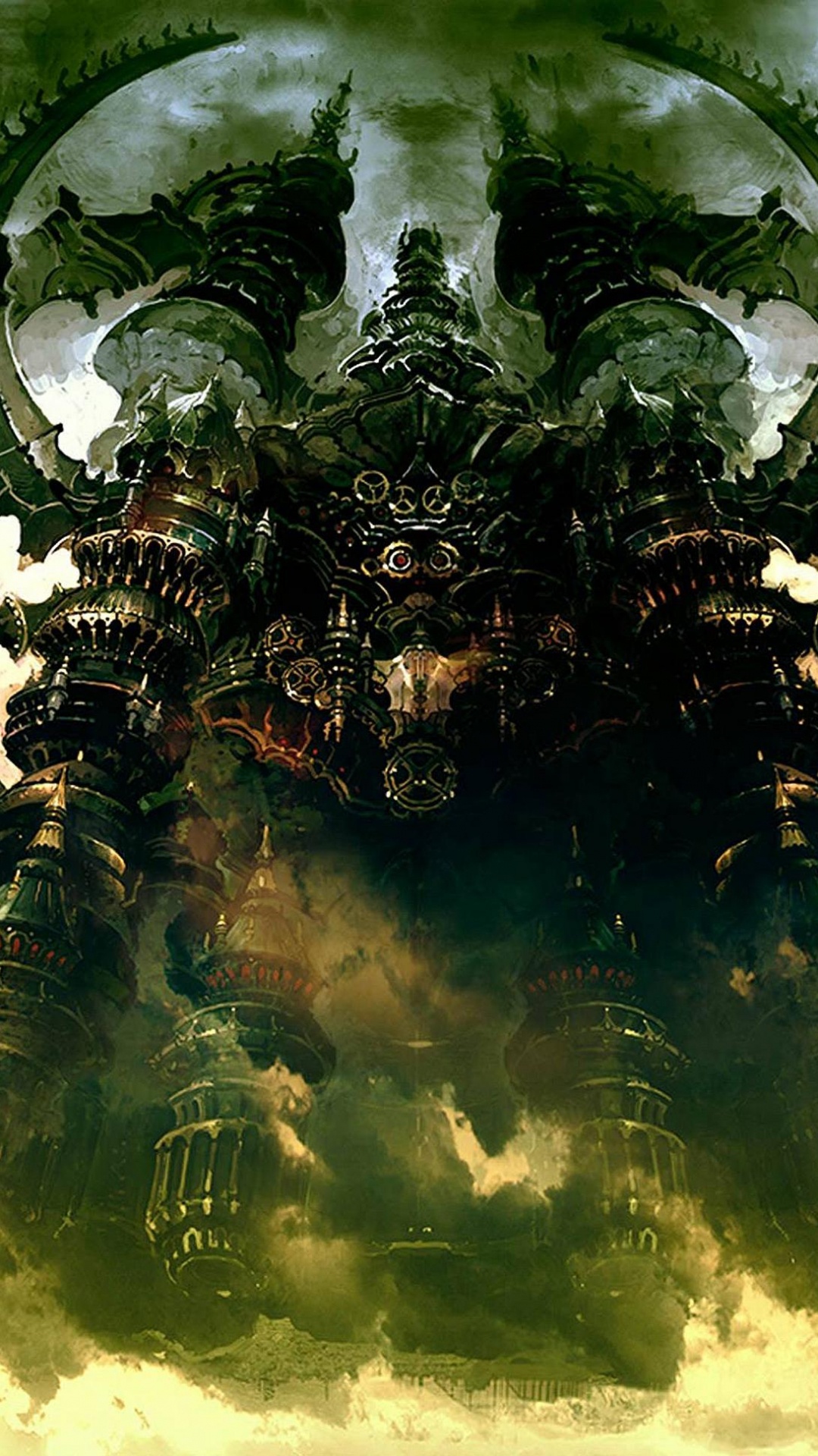 Pintura Dragón Verde y Marrón. Wallpaper in 1080x1920 Resolution