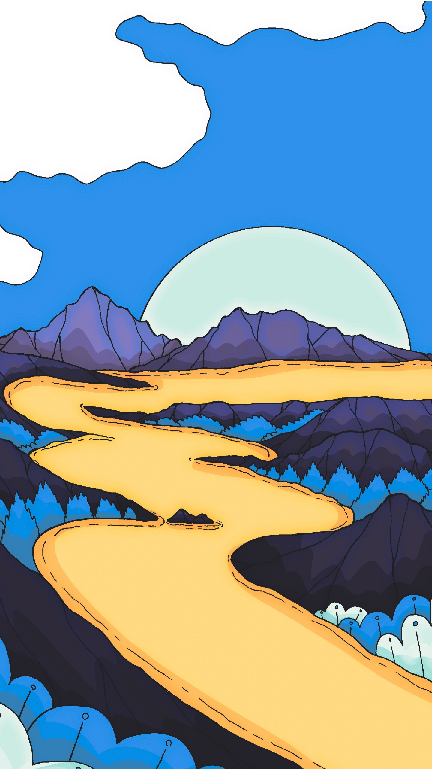 Caricatura, Los Recursos de Agua, Ecorregión, Azure, Naturaleza. Wallpaper in 1440x2560 Resolution