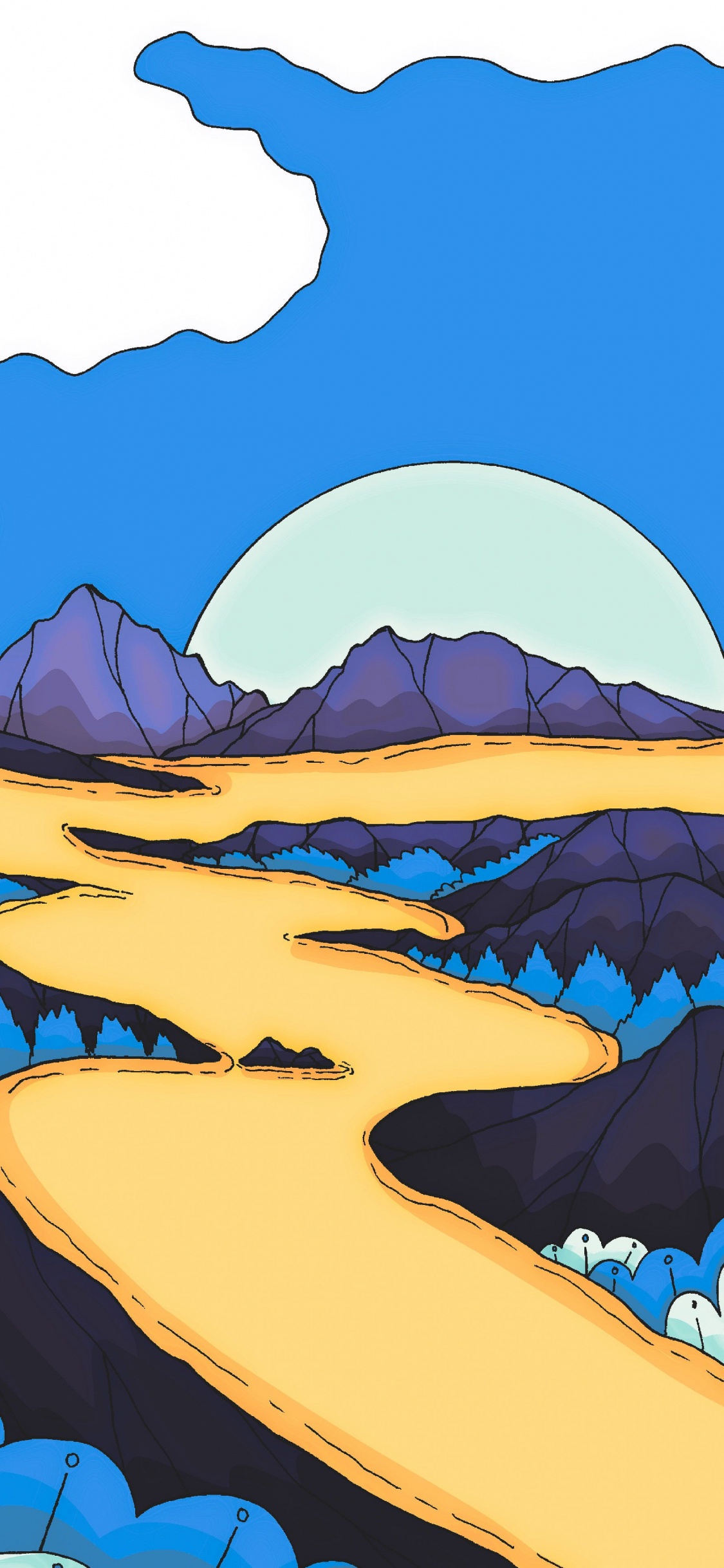 Cartoon, Les Ressources en Eau, L'écorégion, Azure, Nature. Wallpaper in 1125x2436 Resolution