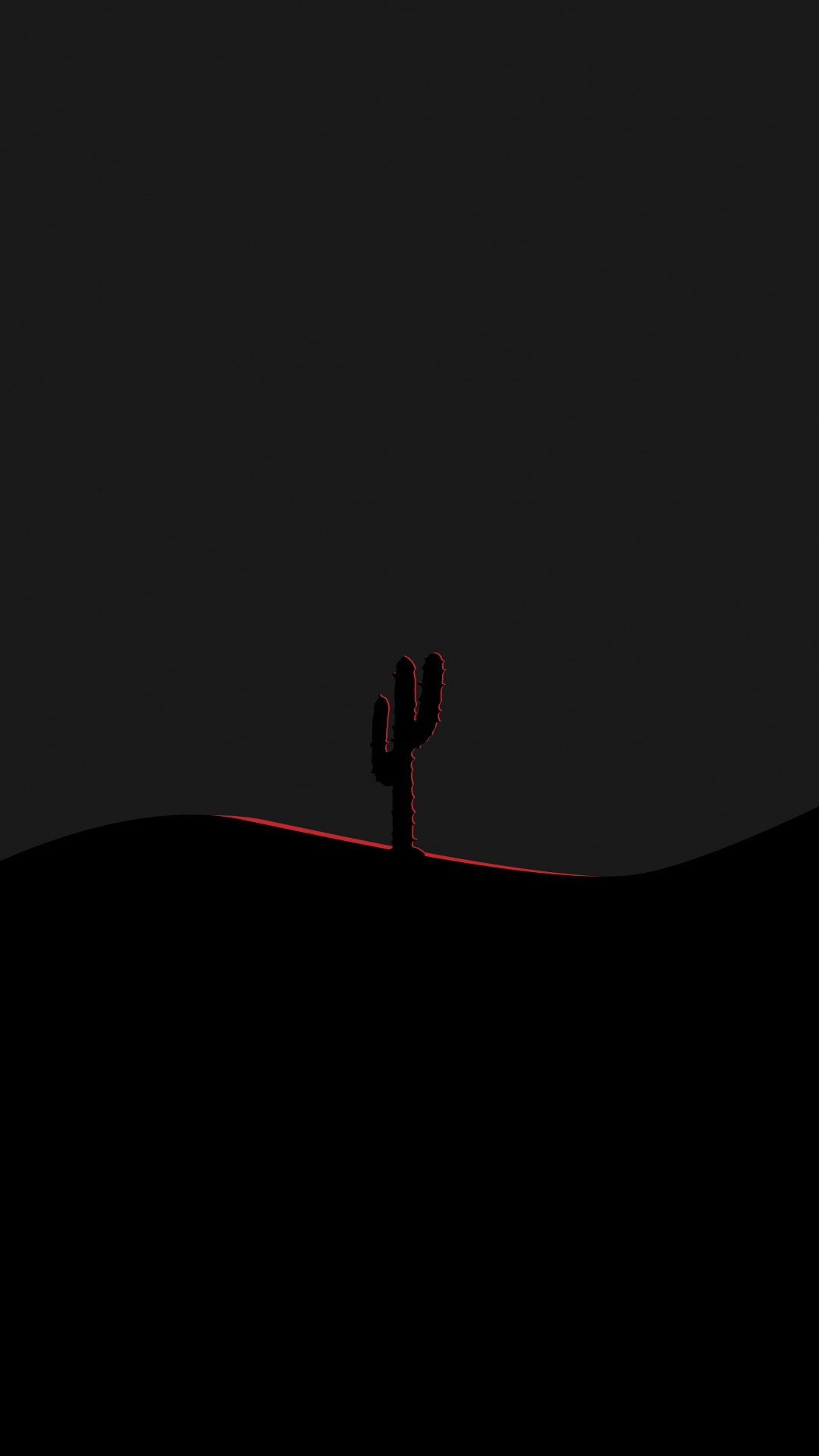 Cactus, Darkness, Maroon, Saguaro, Animation. Wallpaper in 1080x1920 Resolution