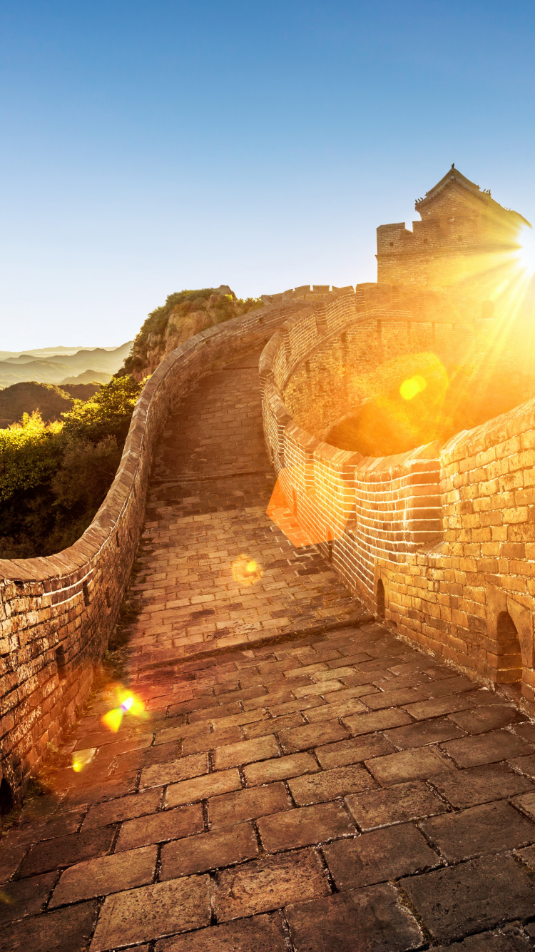 中国的长城, 阳光, 旅行, 里程碑, 历史站 壁纸 750x1334 允许