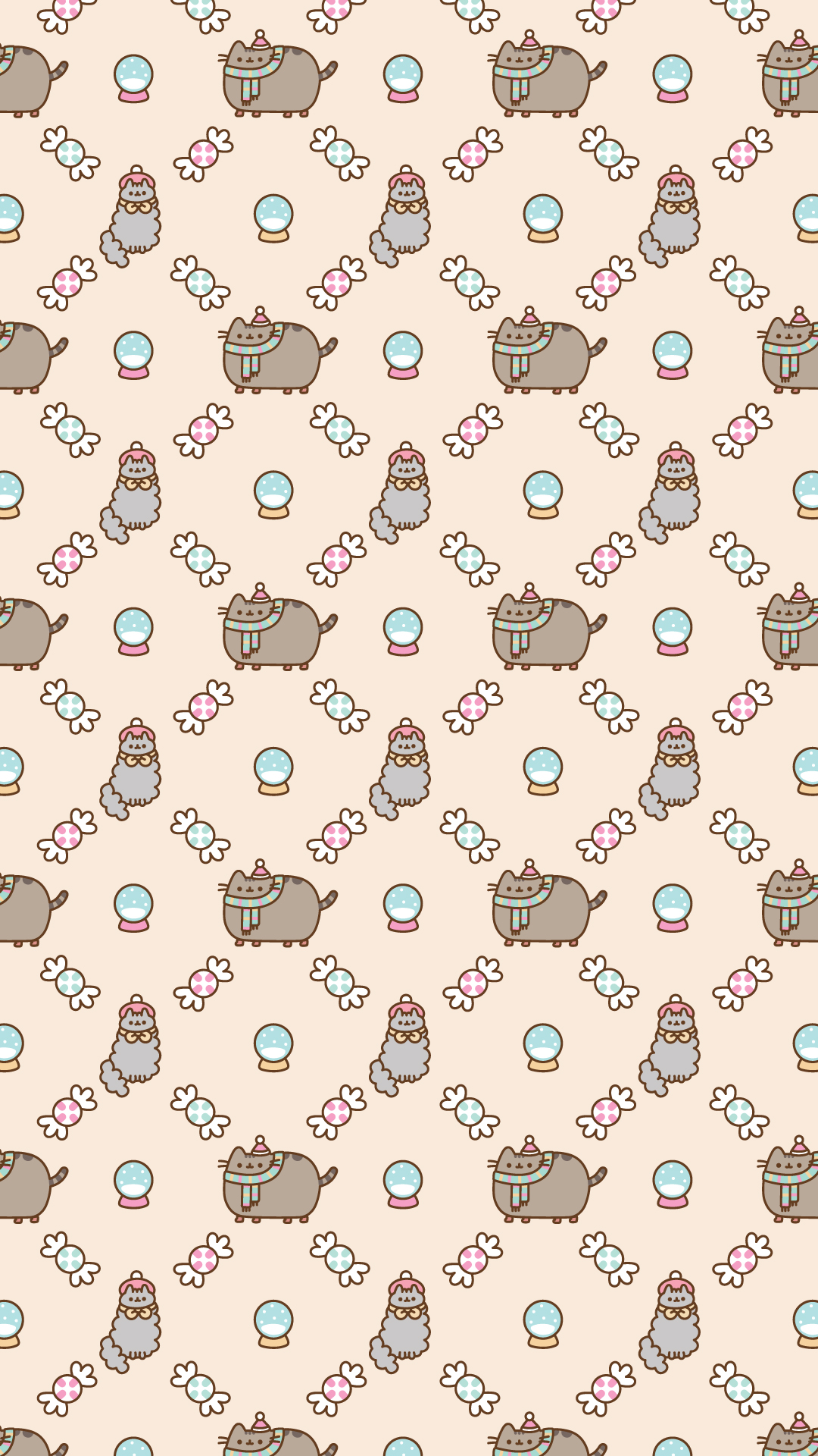Pusheen, Weihnachten, Katze, Wei, Textil. Wallpaper in 1080x1920 Resolution