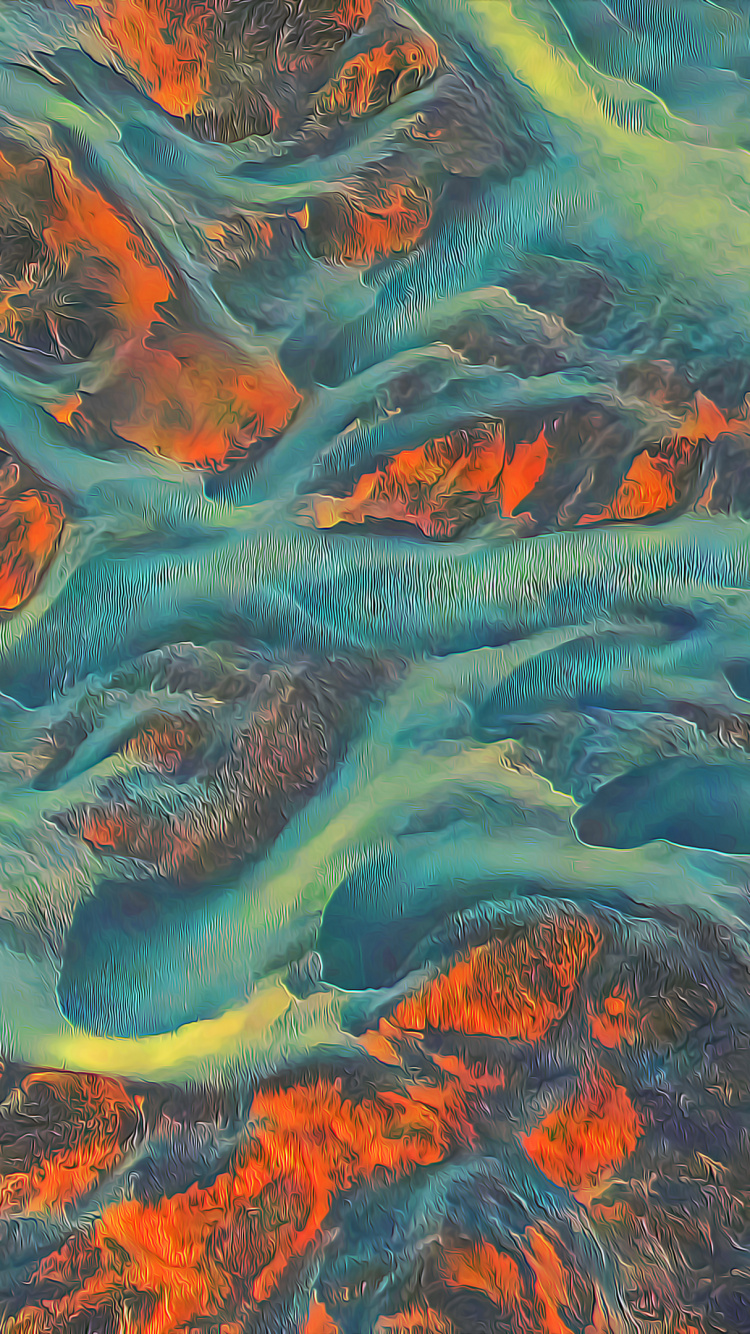 Marine Biology, Painting, Visual Arts, Nature, Azure. Wallpaper in 750x1334 Resolution