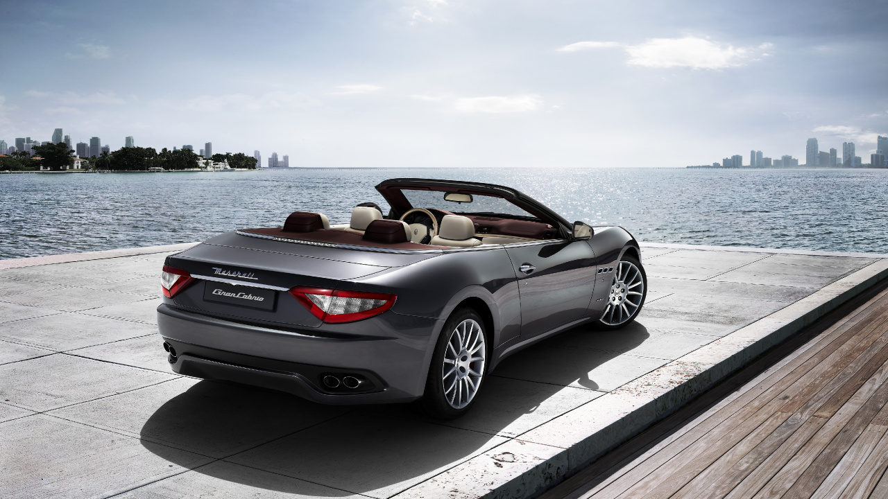 Silver Mercedes Benz Convertible Coupe Parked on Dock During Daytime. Wallpaper in 1280x720 Resolution