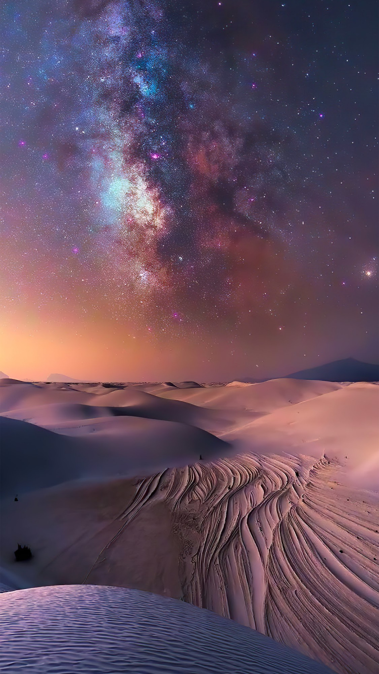 Milky Way White Sands National Park, White Sands National Park, White Sands, Dune, Macaron. Wallpaper in 750x1334 Resolution