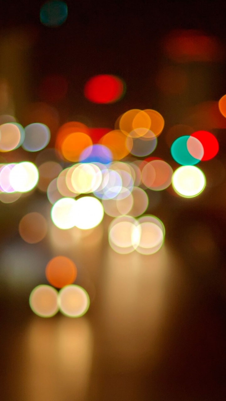 Photographie Bokeh Des Lumières de la Ville Pendant la Nuit. Wallpaper in 720x1280 Resolution